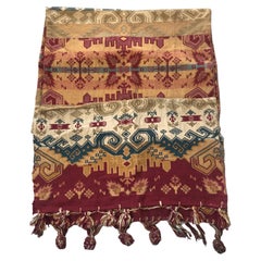 Antique Red and Yellow Long Throw or Table Runner