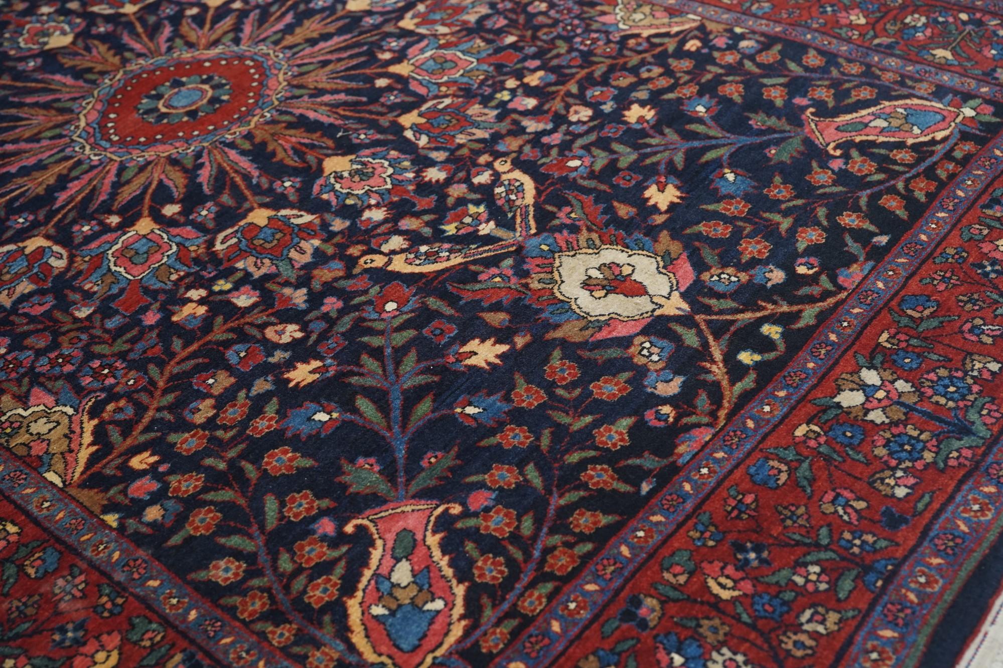 Wool Antique Persian Bidjar Rug  For Sale