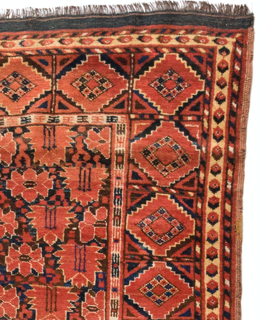 Tribale Antico tappeto Bashir rosso caucasico, circa 1880-1900 in vendita