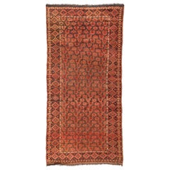 Antiker roter kaukasischer Baschir-Teppich:: um 1880 1900er Jahre