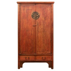 Antique Red Chinese Wedding Cabinet