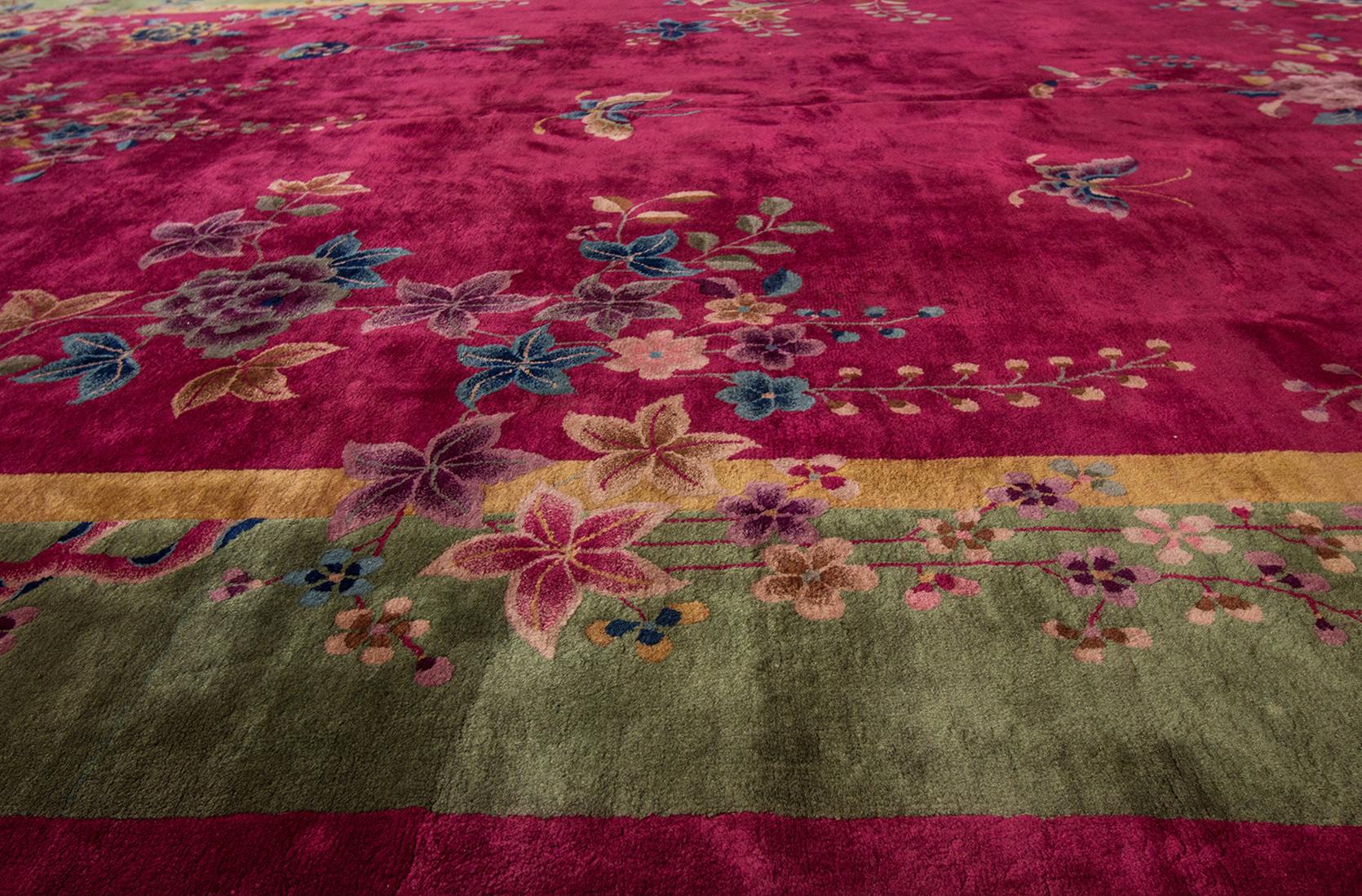 tapis chinois rouge