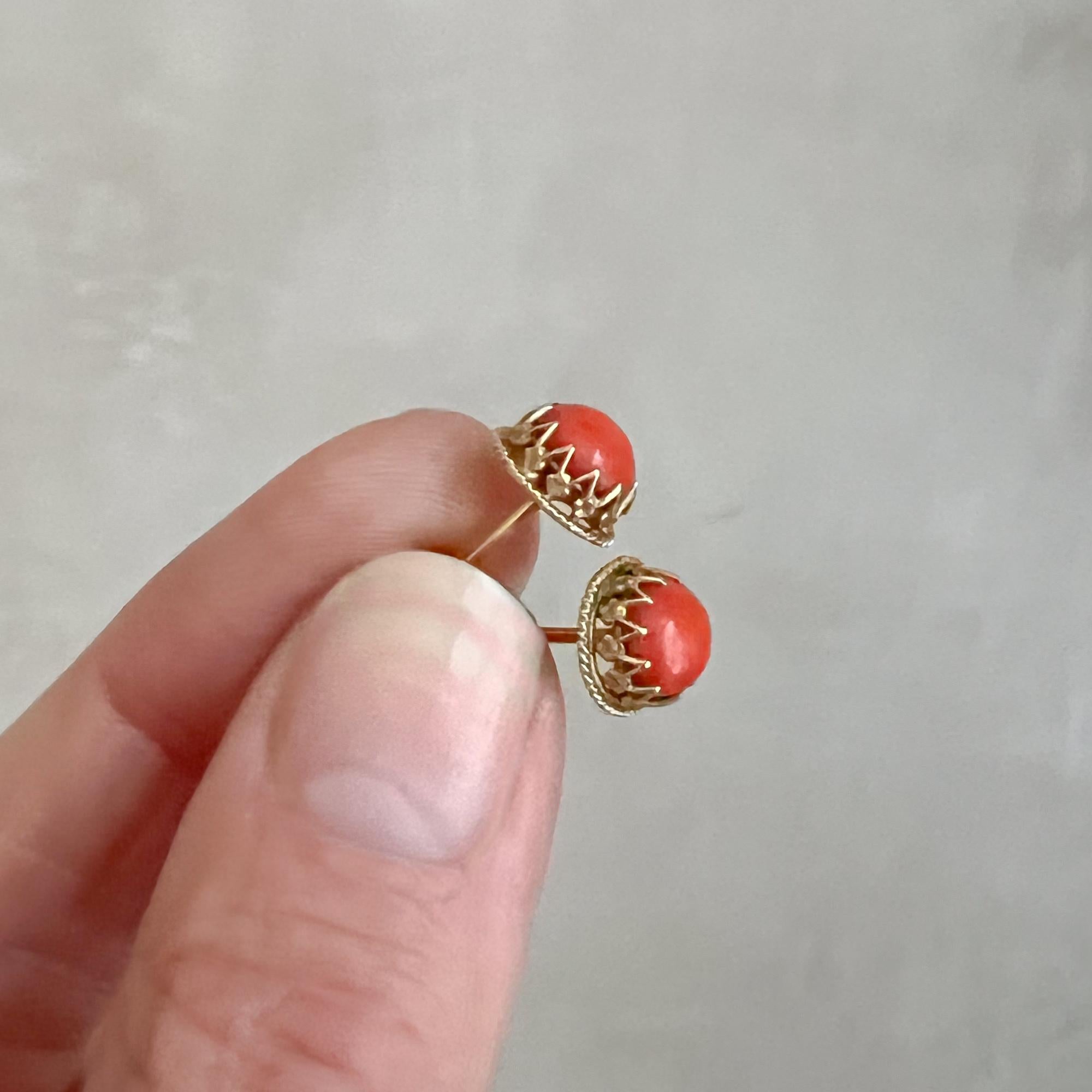 antique studs in gold