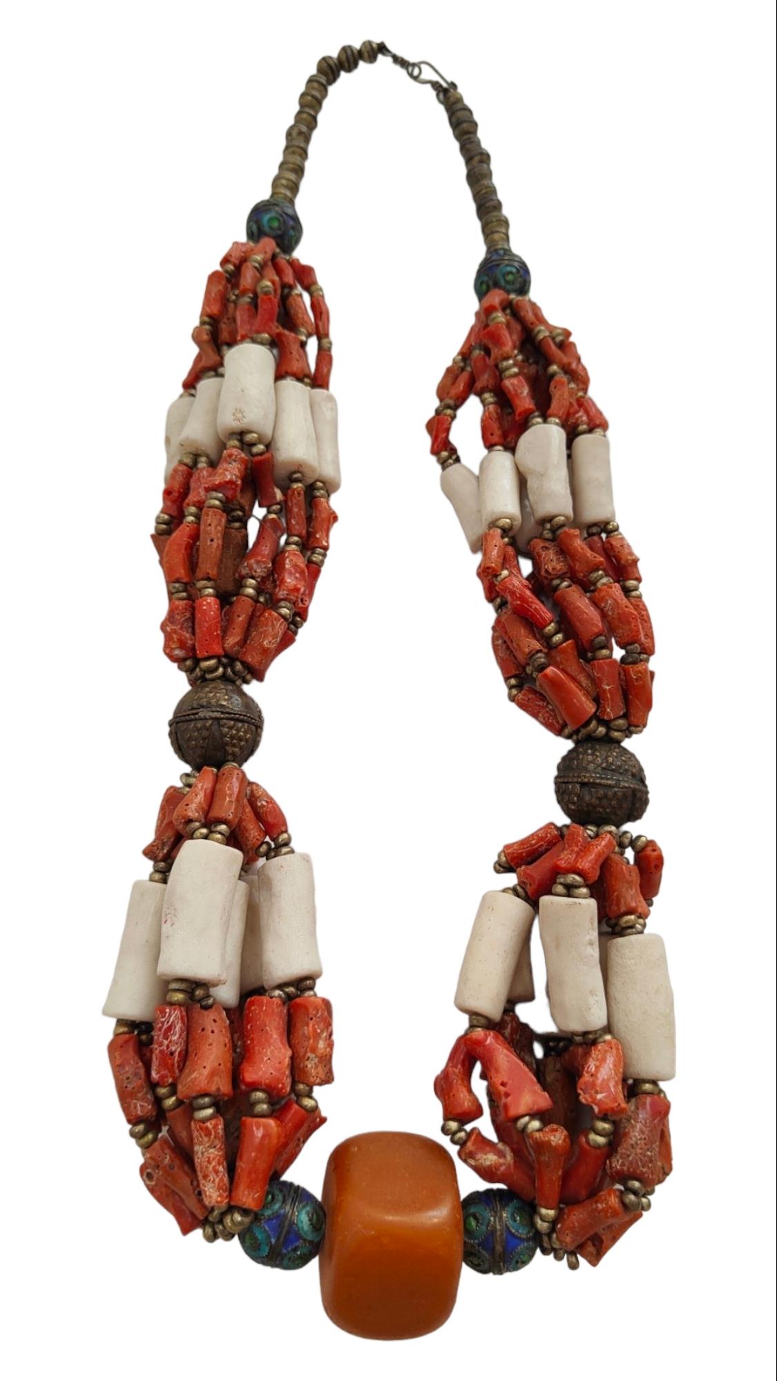 african coral necklace