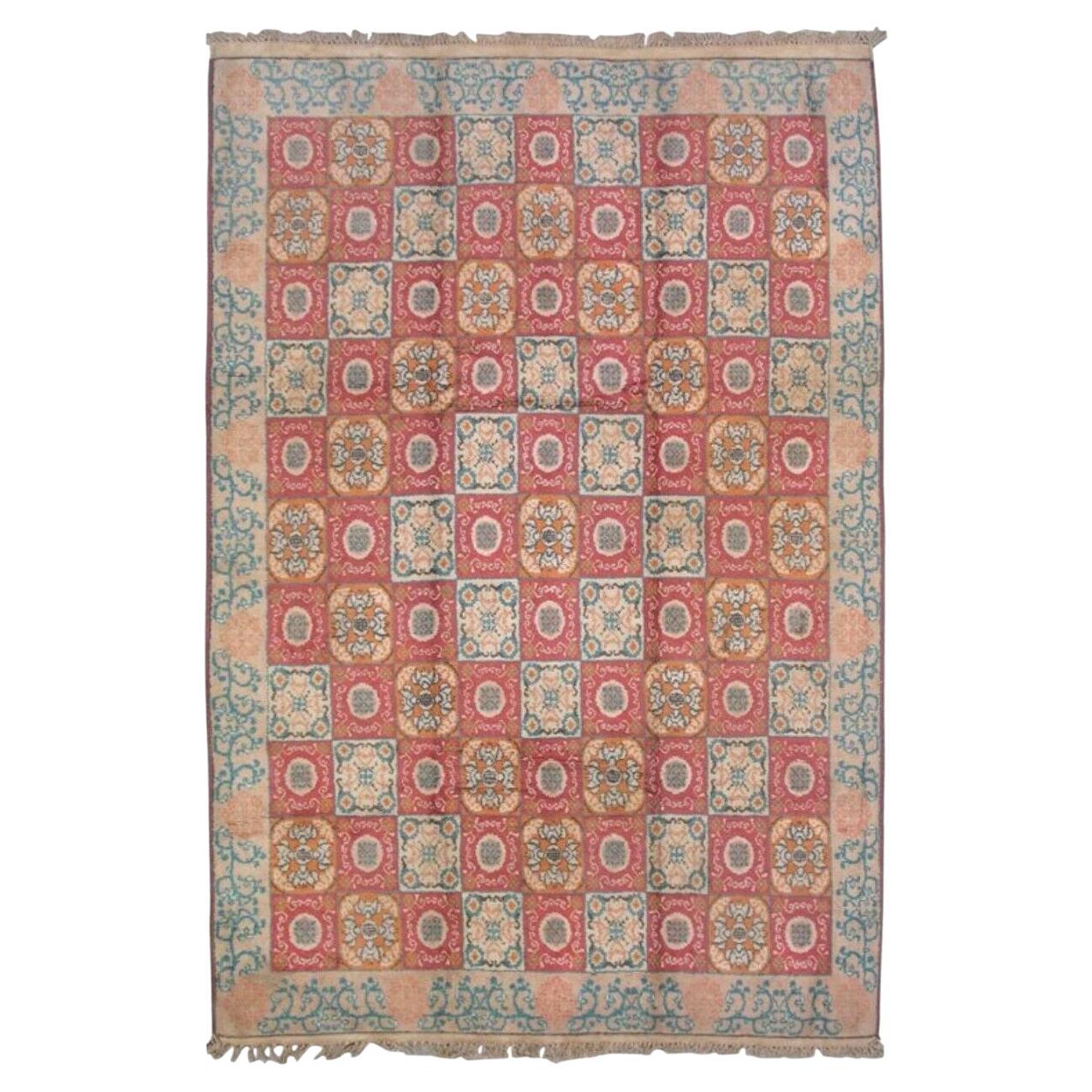 Antique Red Cotton Agra, circa 1920 For Sale