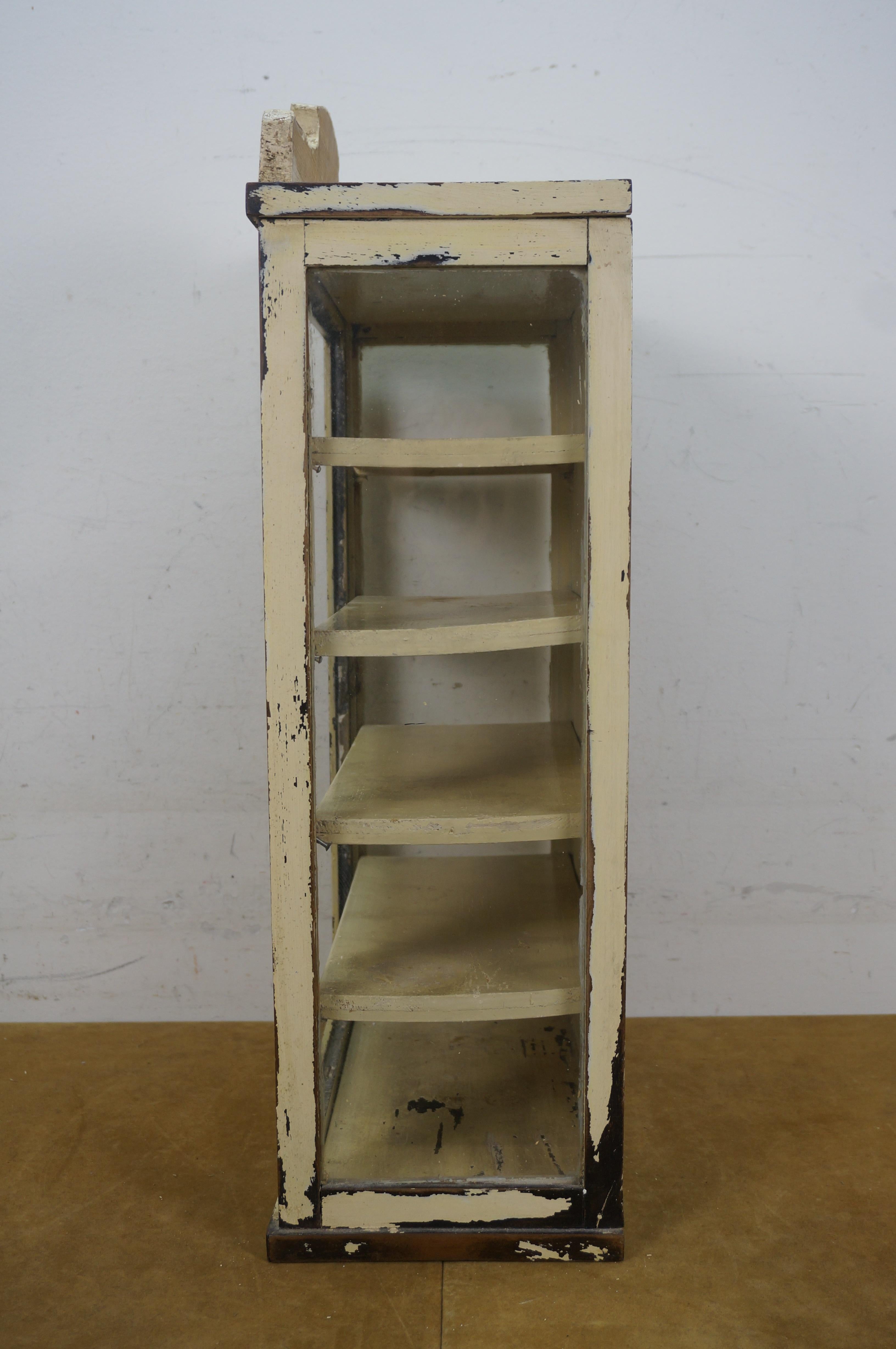 Antique Red Cross First Aid Wall Hanging Medicine Apothecary Curio Cabinet 26