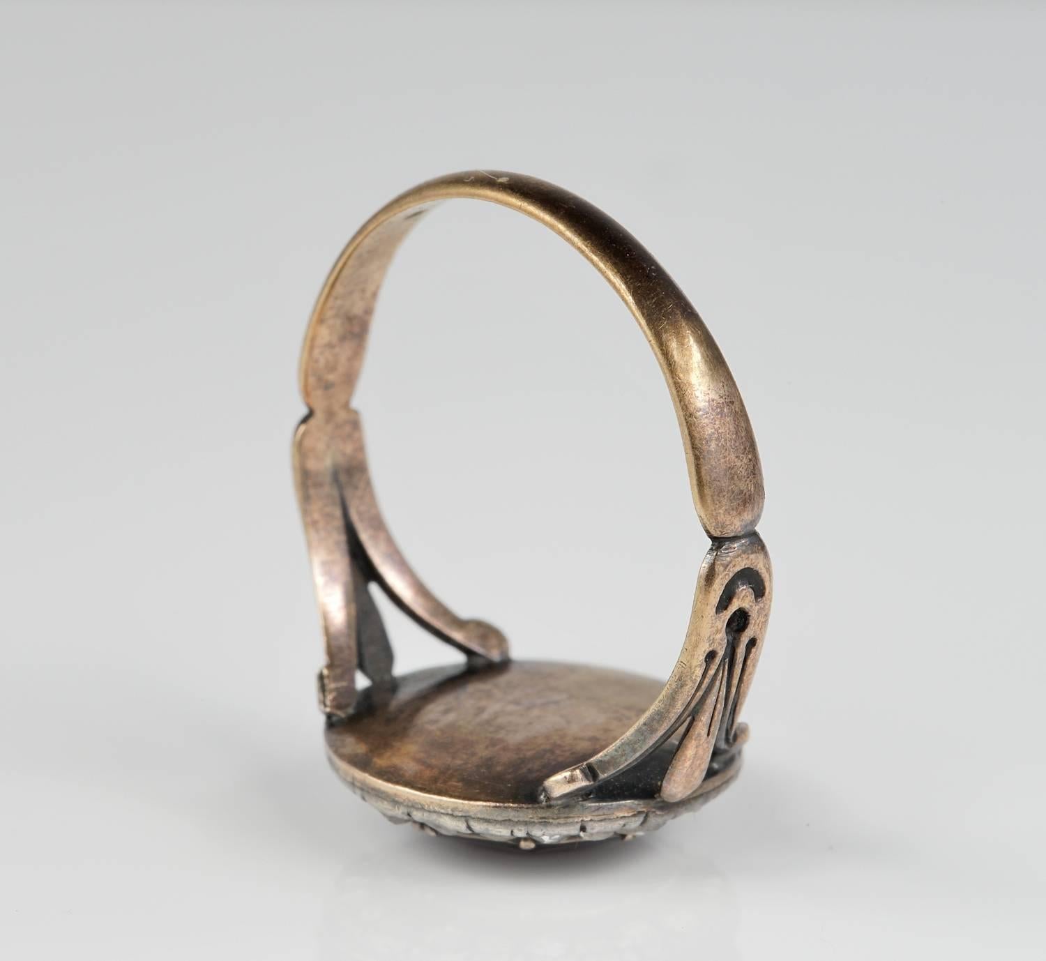 garnet and diamond ring antique