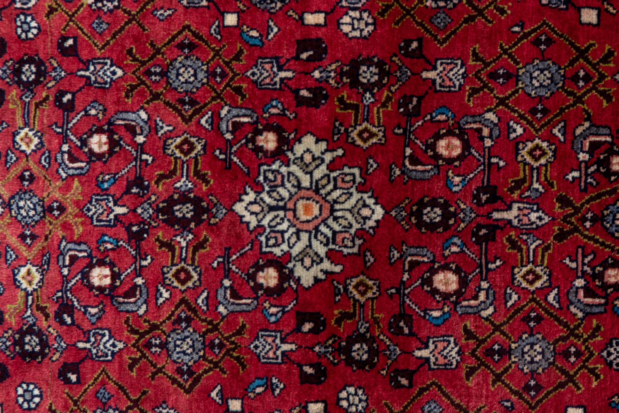 Antike rote Hamadan-Matte (Wolle) im Angebot