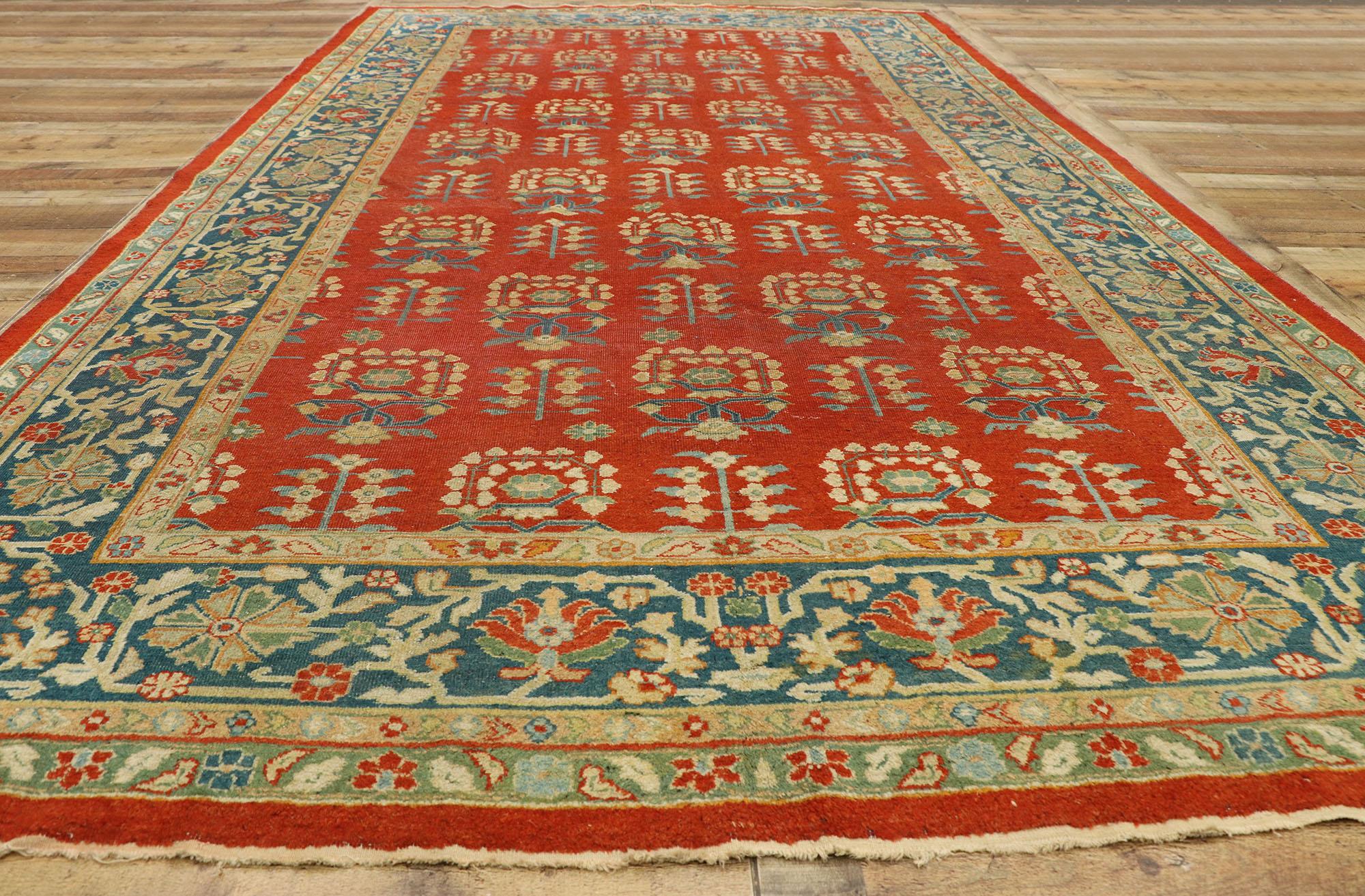 Antique Red Indian Agra Rug  1