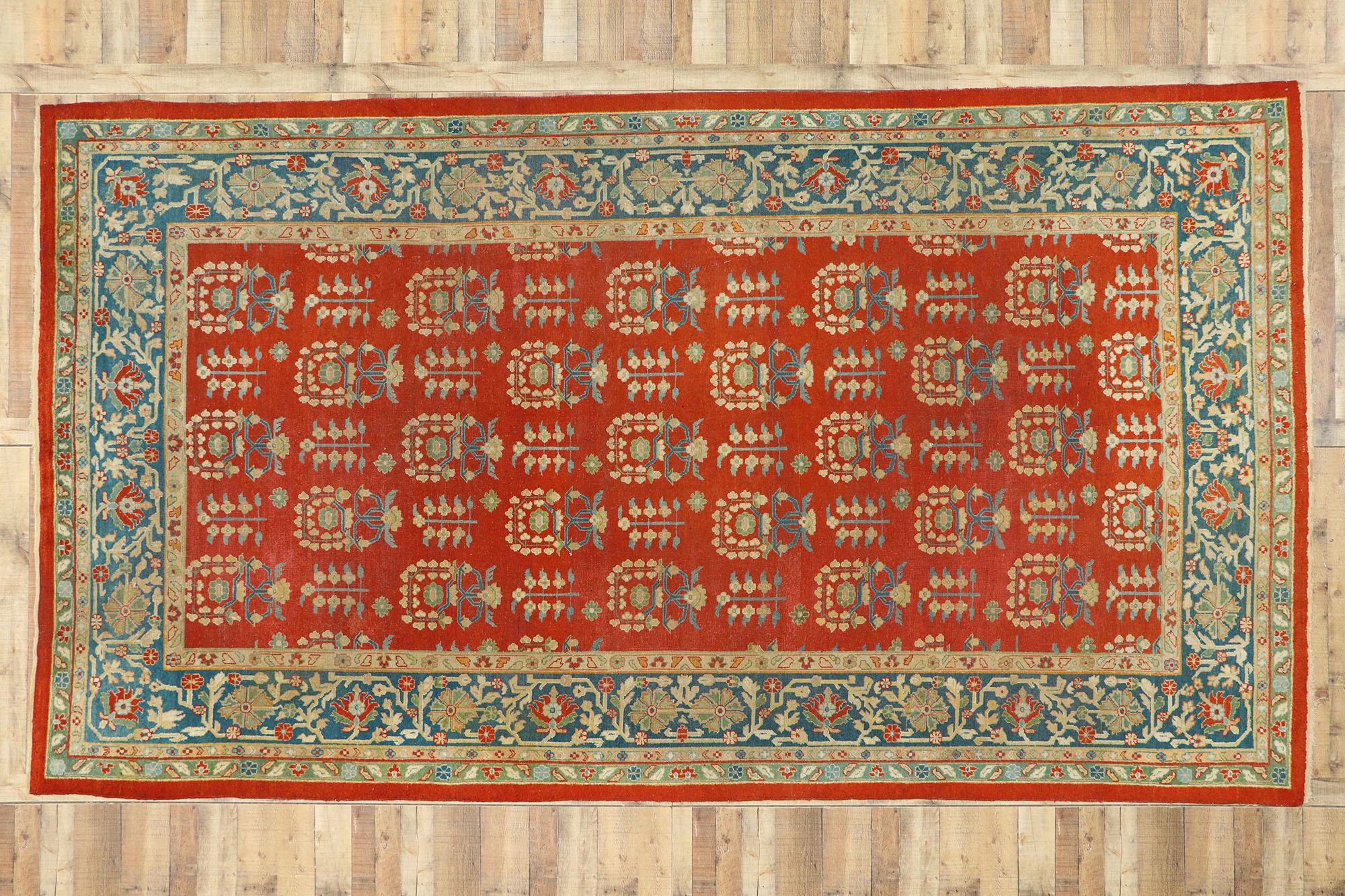Antique Red Indian Agra Rug  2