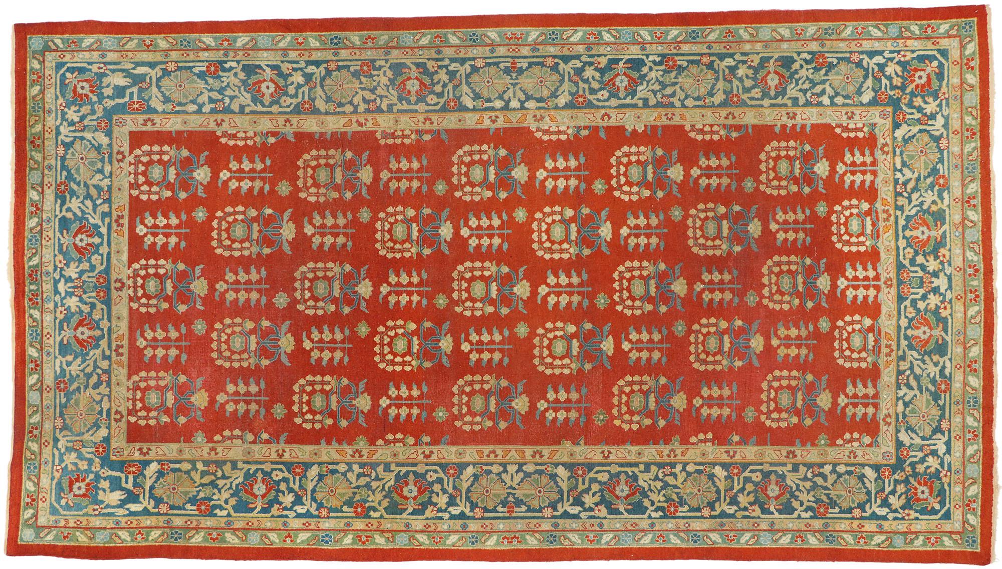 Antique Red Indian Agra Rug  3
