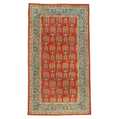 19th Century Antique Indian Agra Rug with Modern Design For Sale at 1stDibs