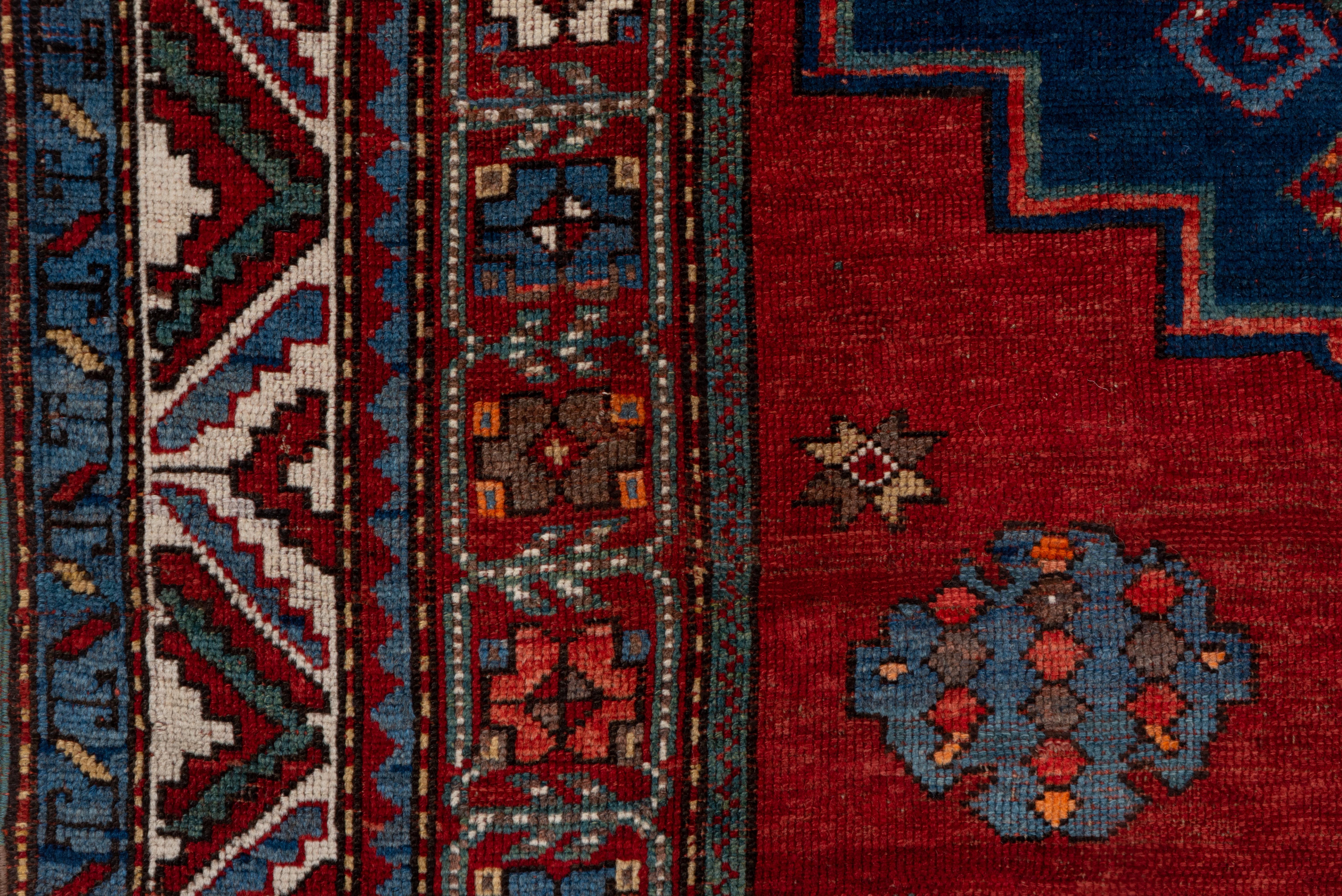 Antique Red Kazak Rug In Good Condition In New York, NY