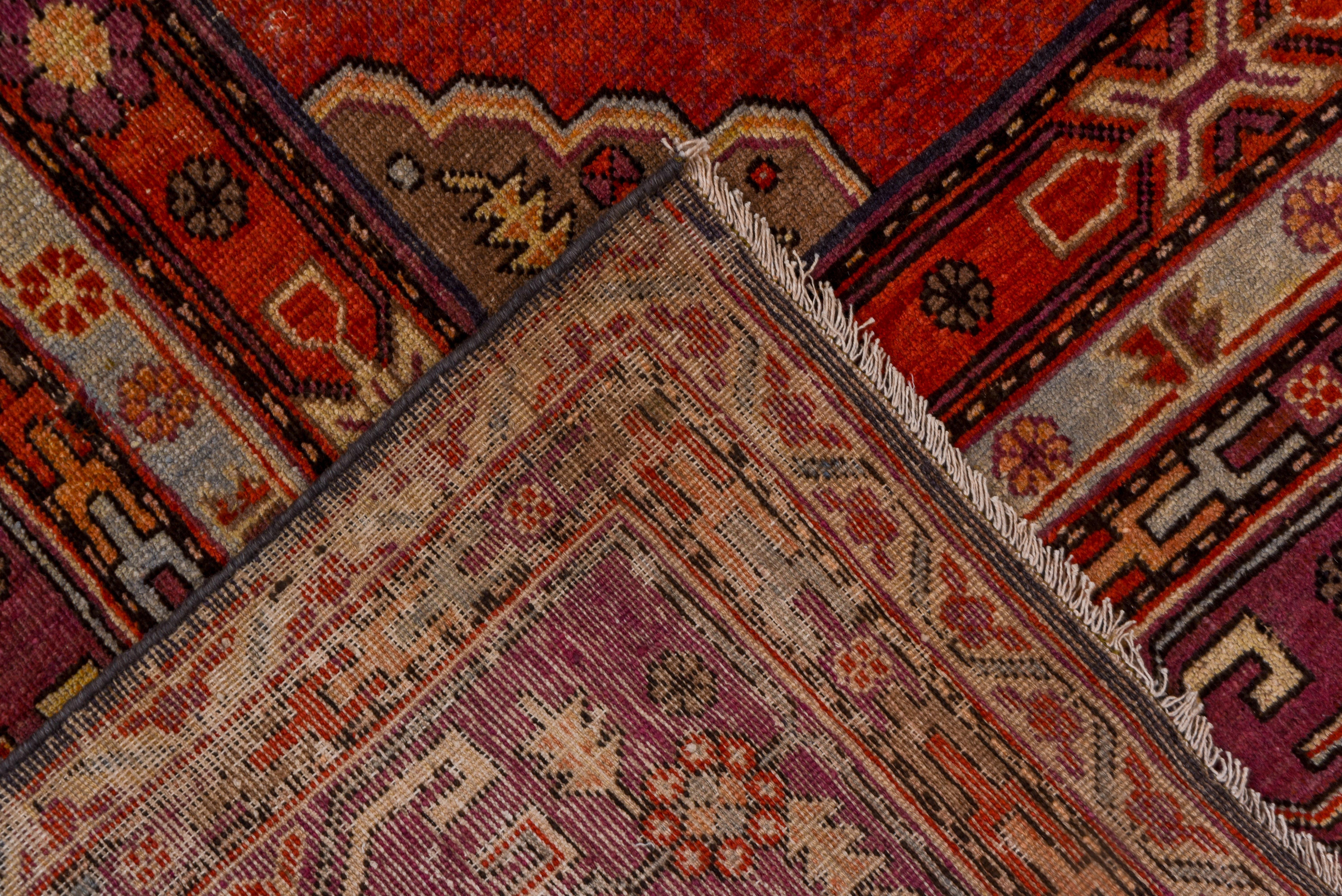 Hand-Knotted Antique Red Khotan Carpet, circa 1920s For Sale