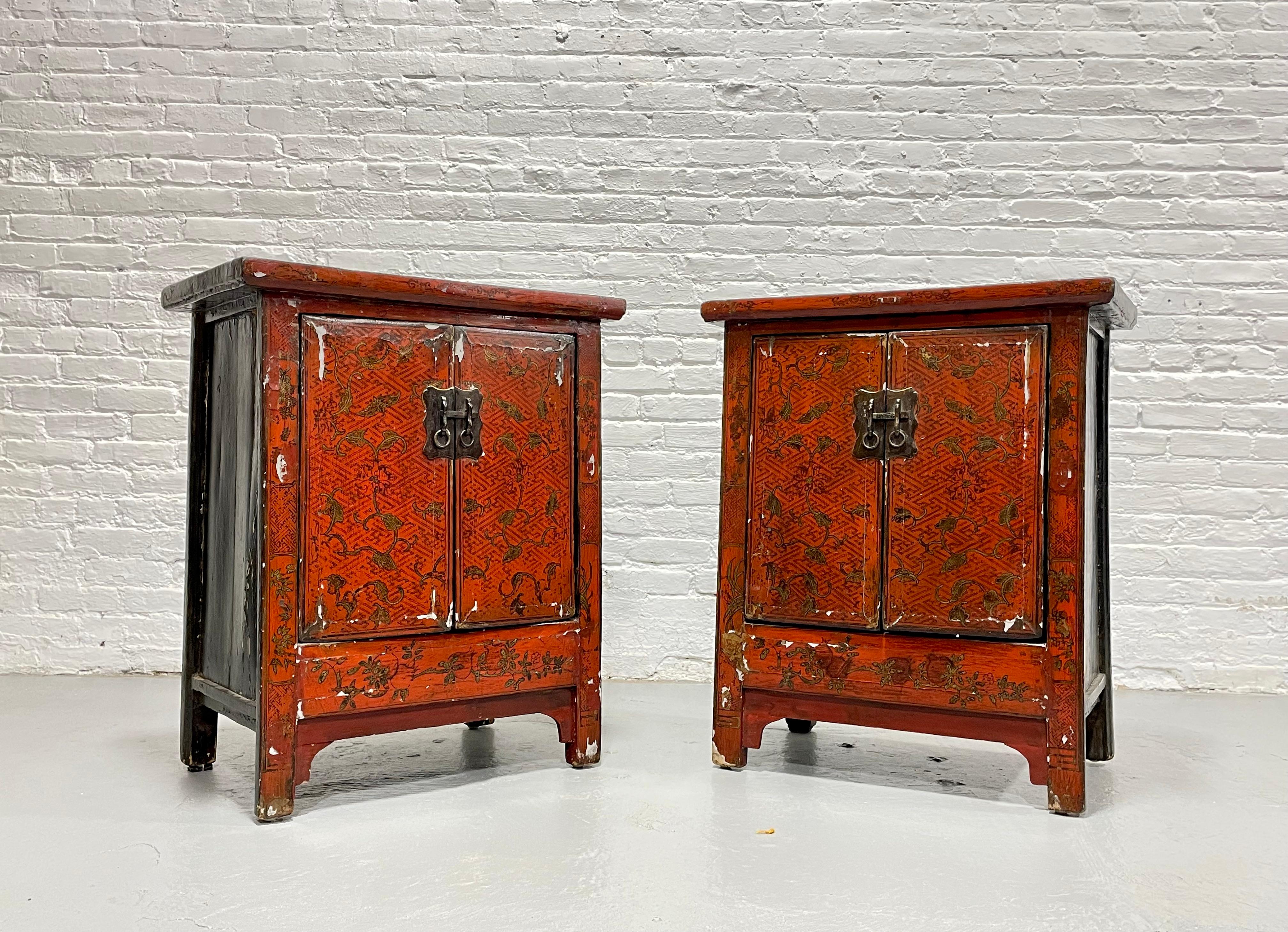 Chinoiserie Antique Red Lacquer Chinese 
