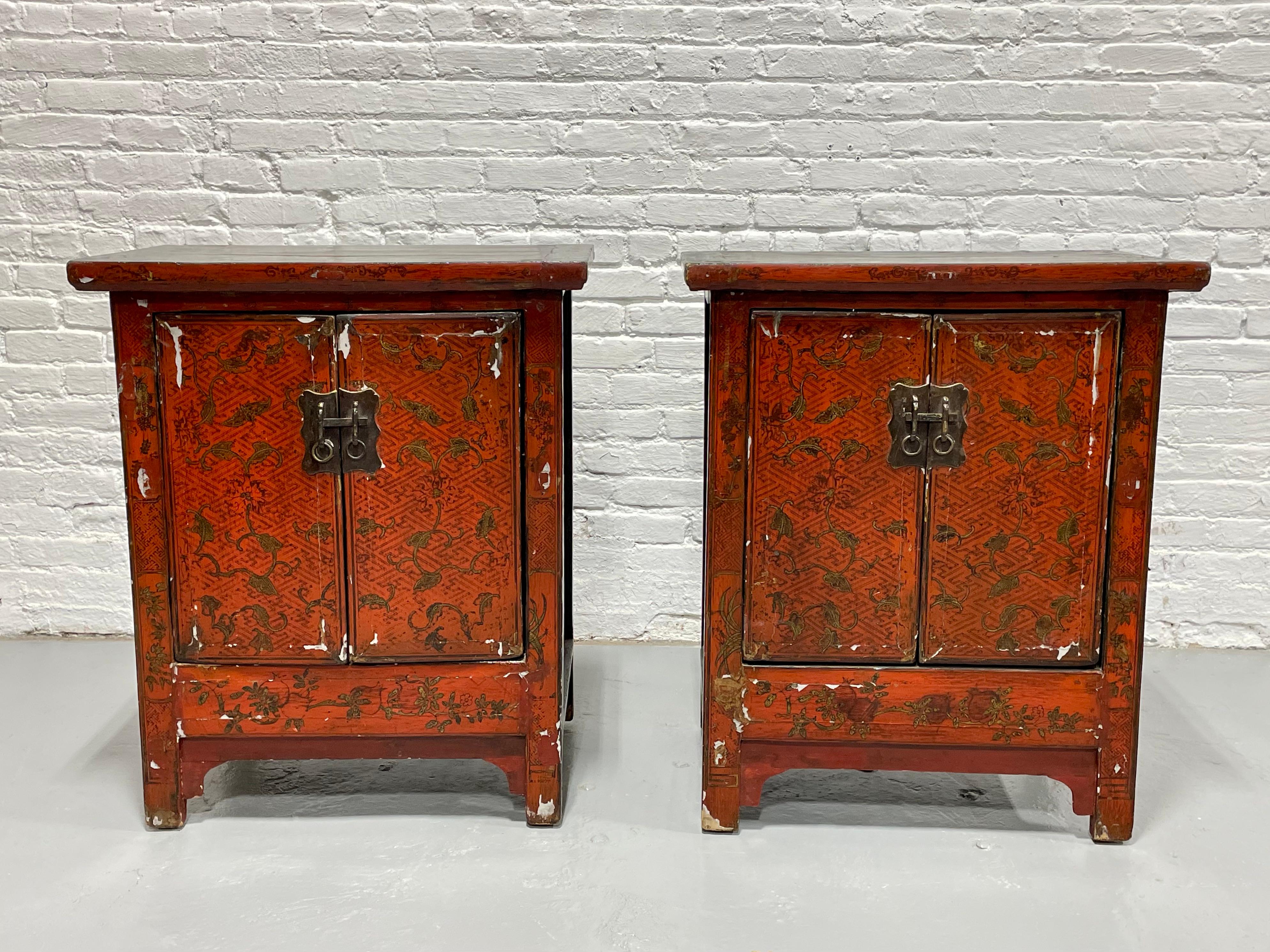 Lacquered Antique Red Lacquer Chinese 