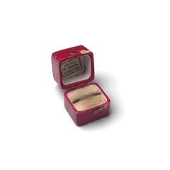 Antique Red Leather Ring Box by Jay & Turner Ltd - Early 20th Century
