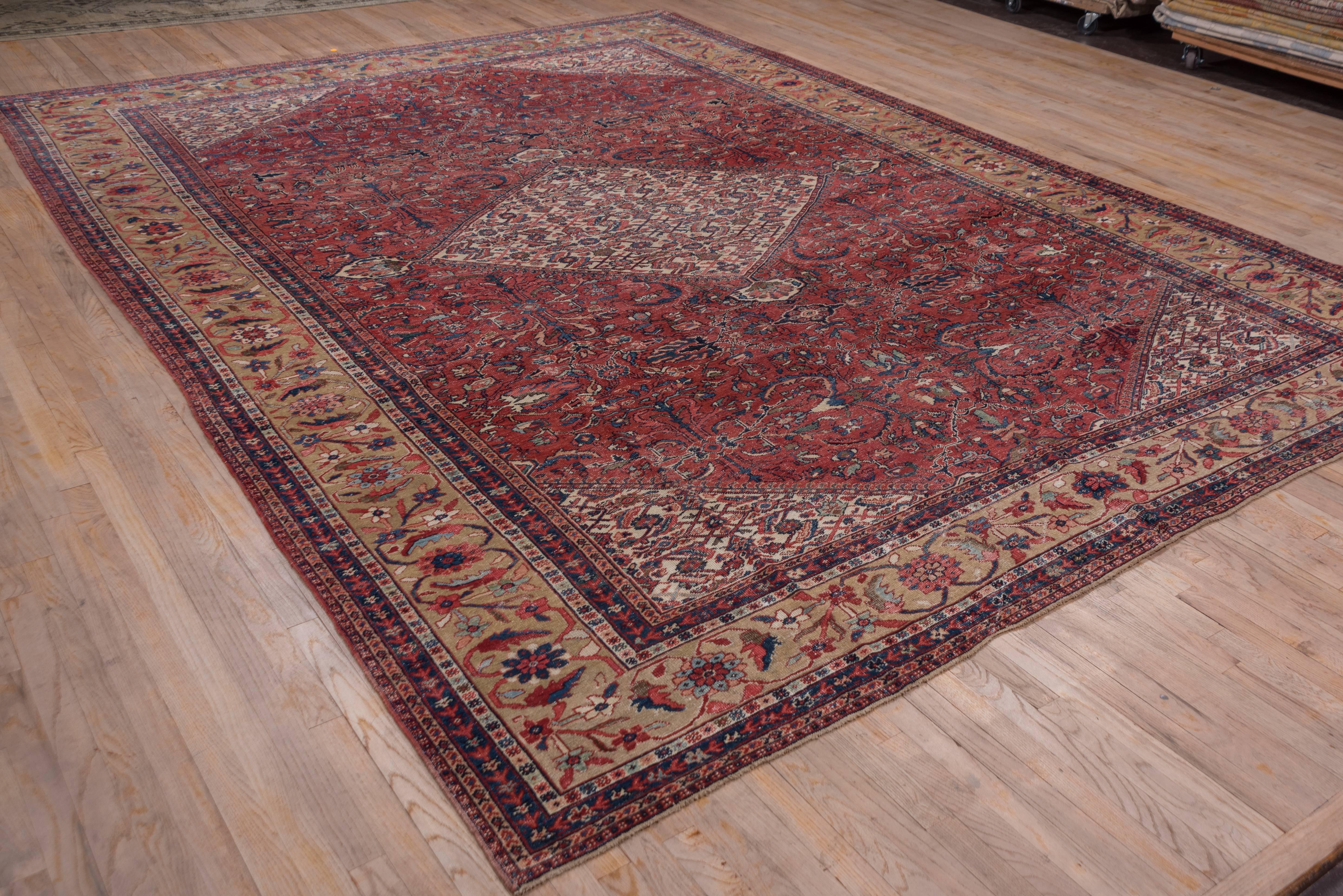 Antique Red Mahal Rug For Sale 2