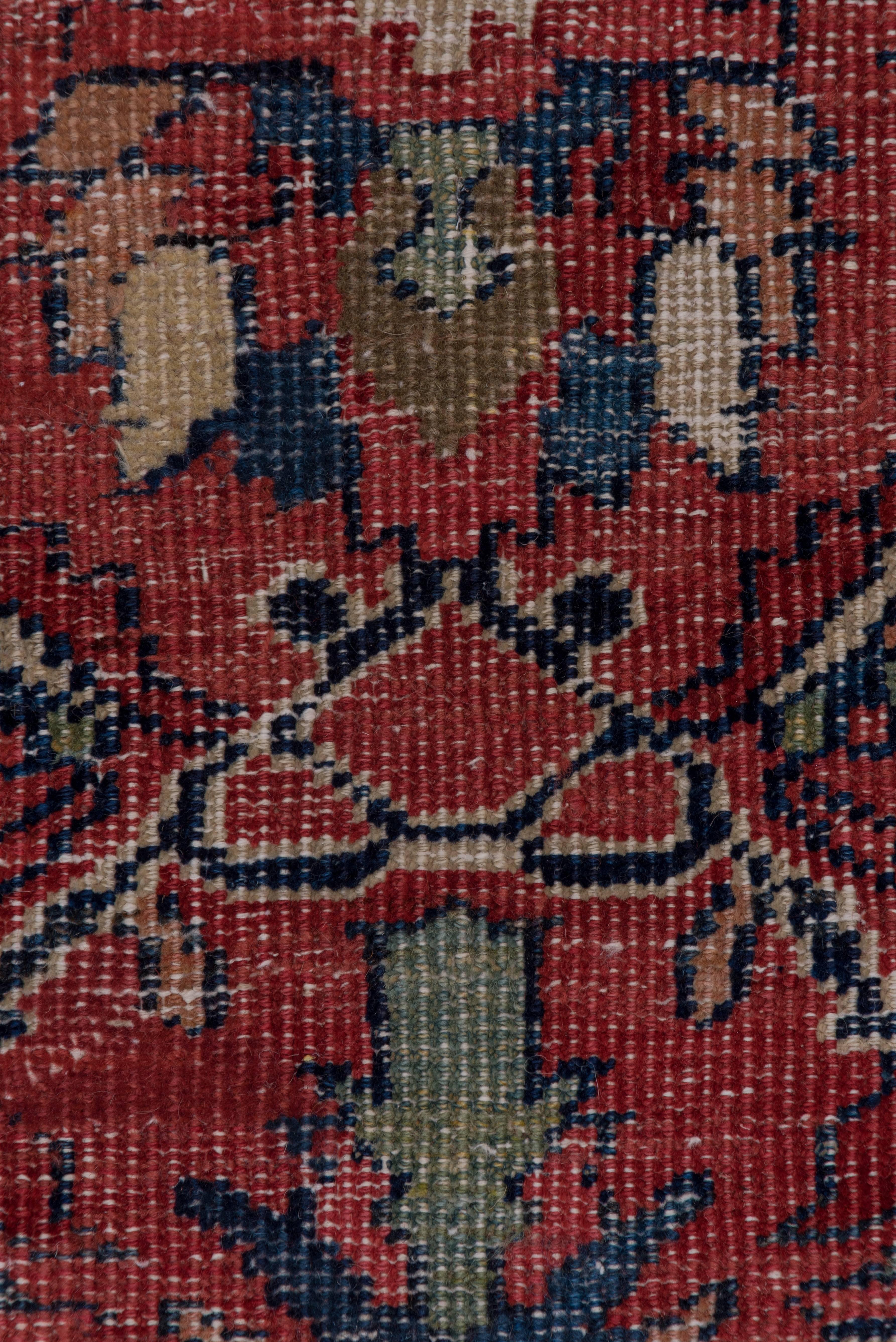 Tapis Mahal rouge antique en vente 3