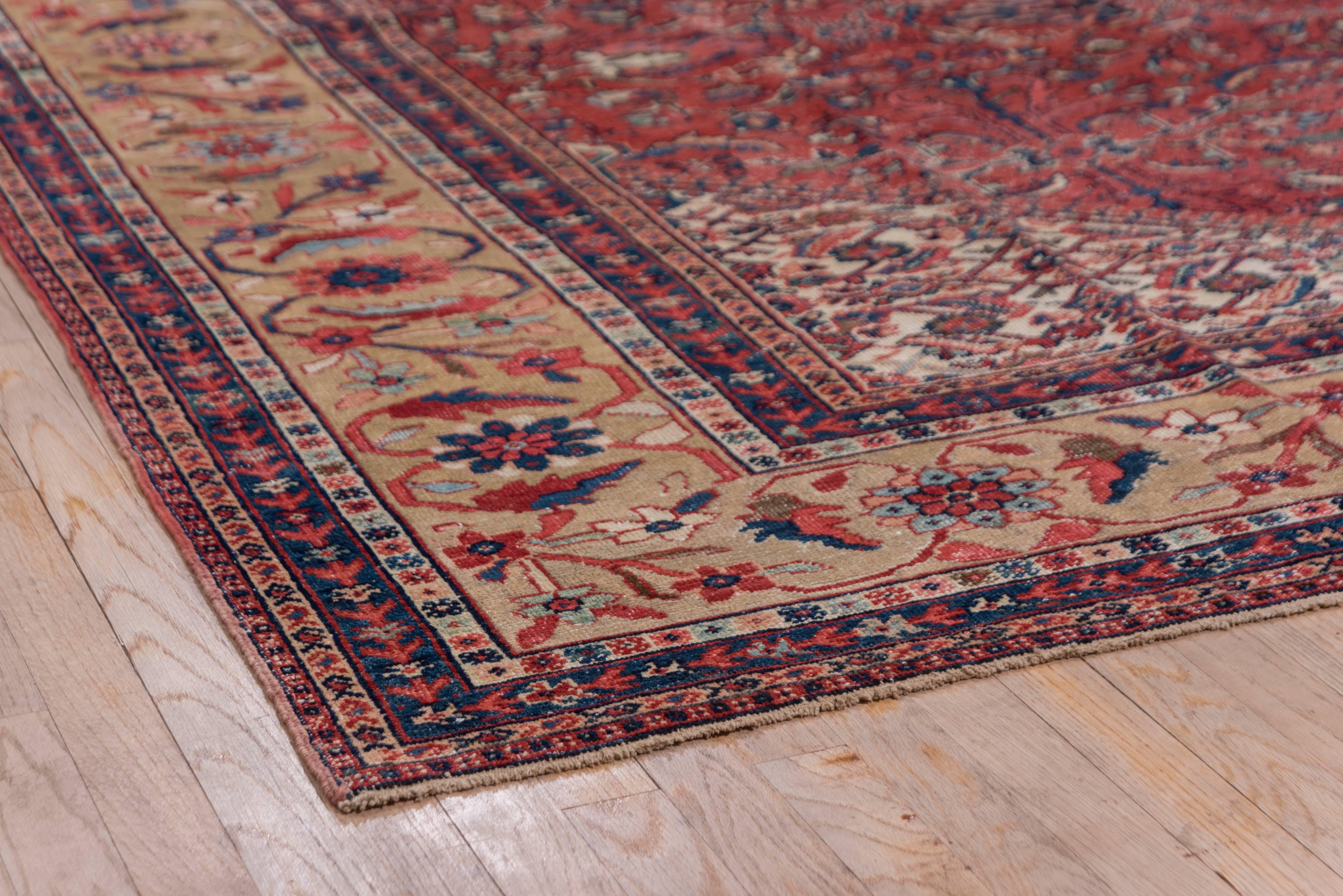 Antique Red Mahal Rug For Sale 1
