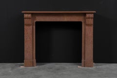 Antique Red Marble Fireplace Mantel