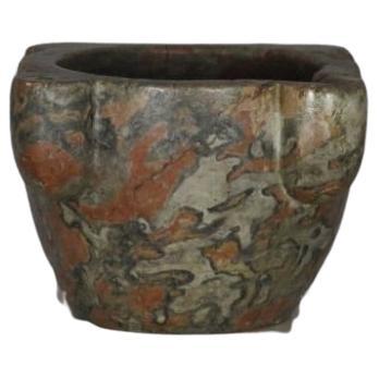 Antique Red Marble Vessel For Sale