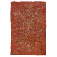 Grand tapis rouge ancien d'Oushak, vers les années 1910