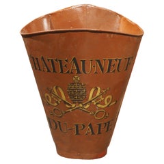 Antique Red Painted French Wine Hotte from the Haute-Garonne