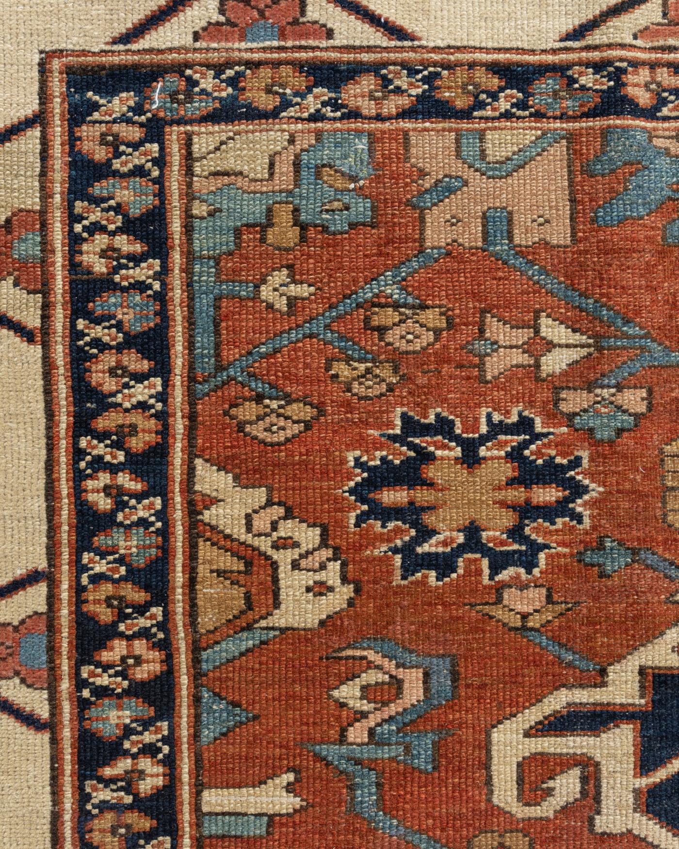 Tessuto a mano Tappeto persiano Bakshaish rosso antico 4'8 x 7'4 in vendita
