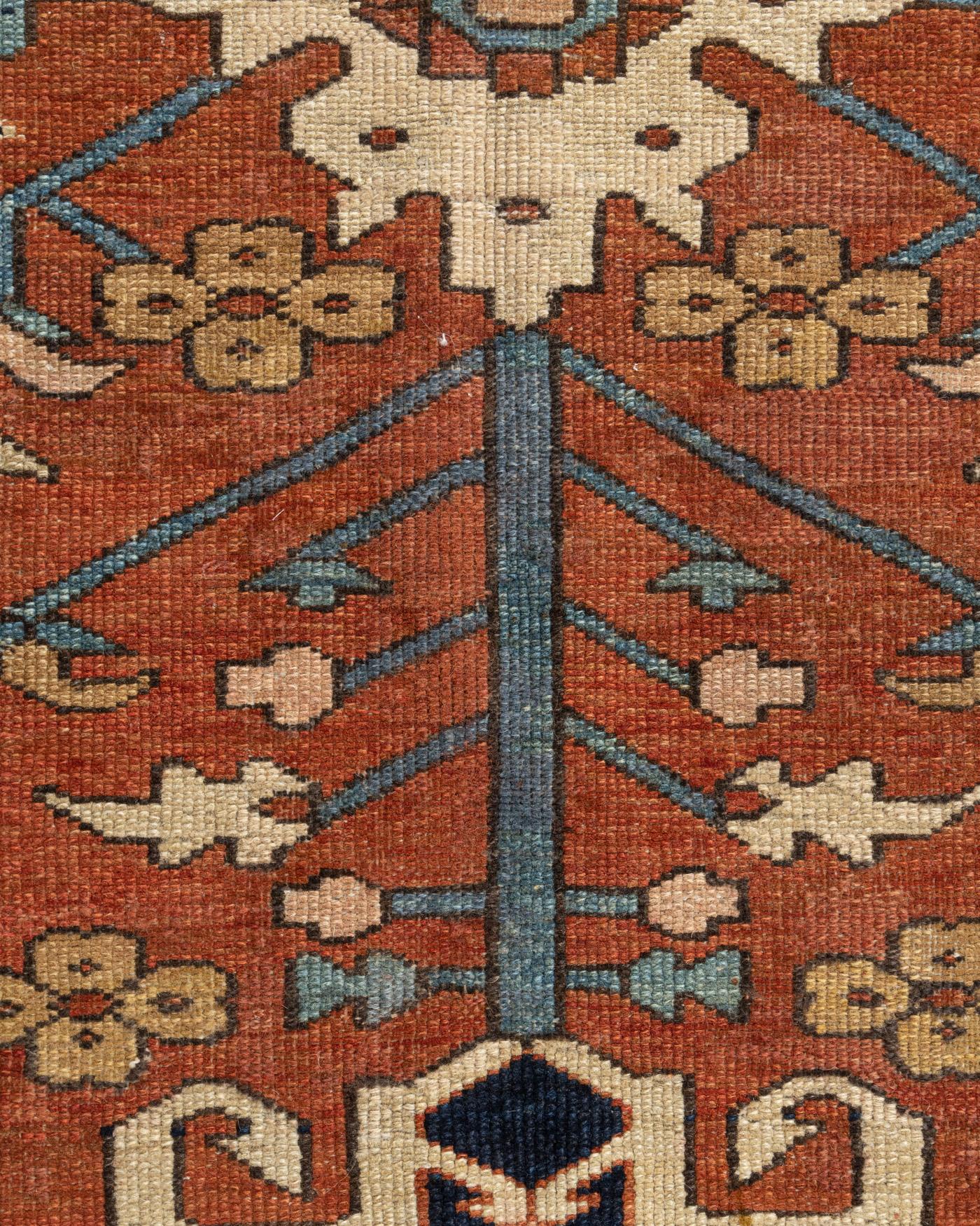 XIX secolo Tappeto persiano Bakshaish rosso antico 4'8 x 7'4 in vendita