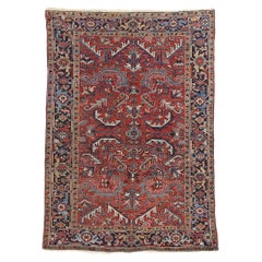 1920's Persian Dragon Heriz Carpet with Modern Style