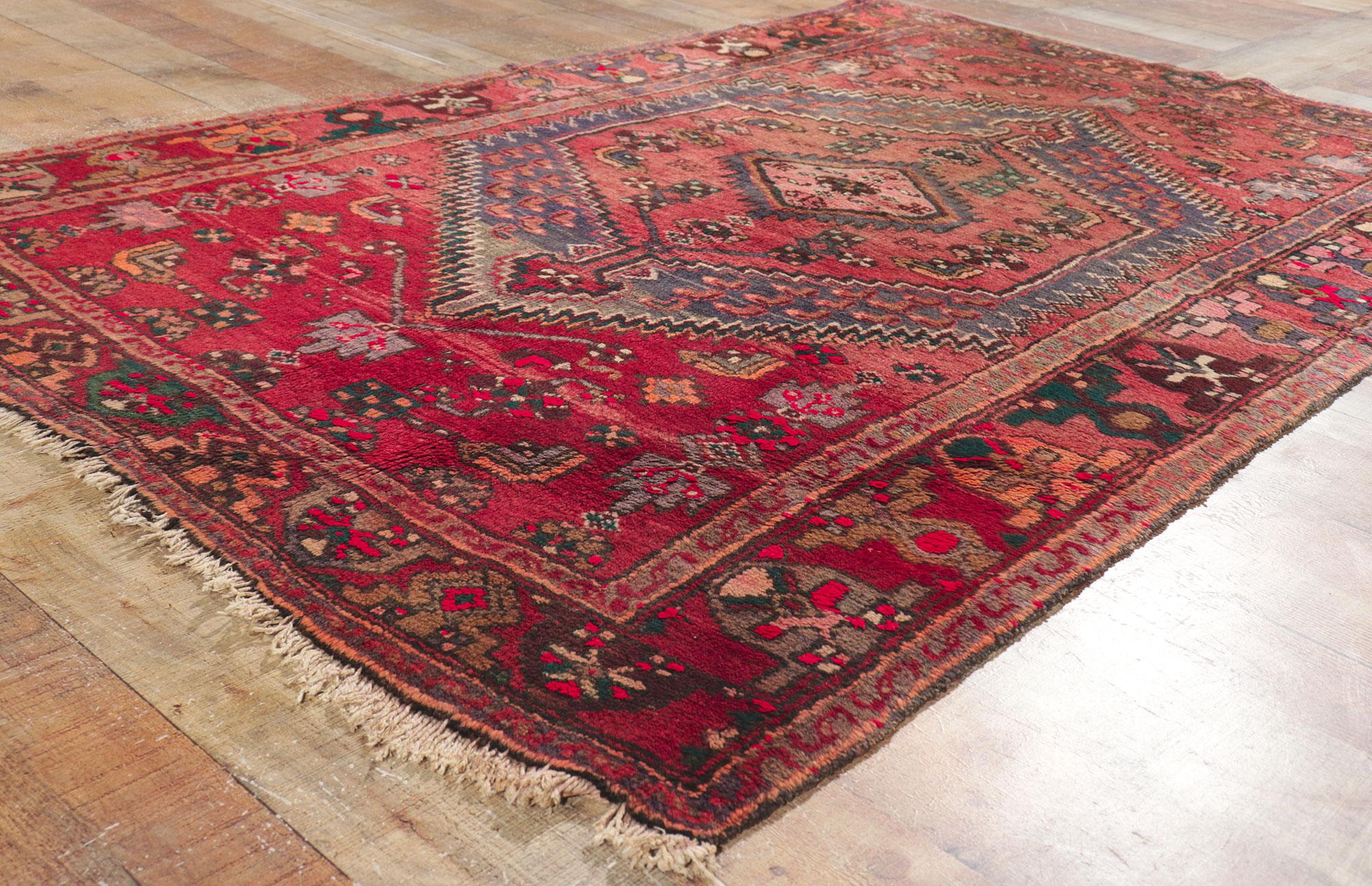 Antique Red Persian Hamadan Tribal Rug  For Sale 1
