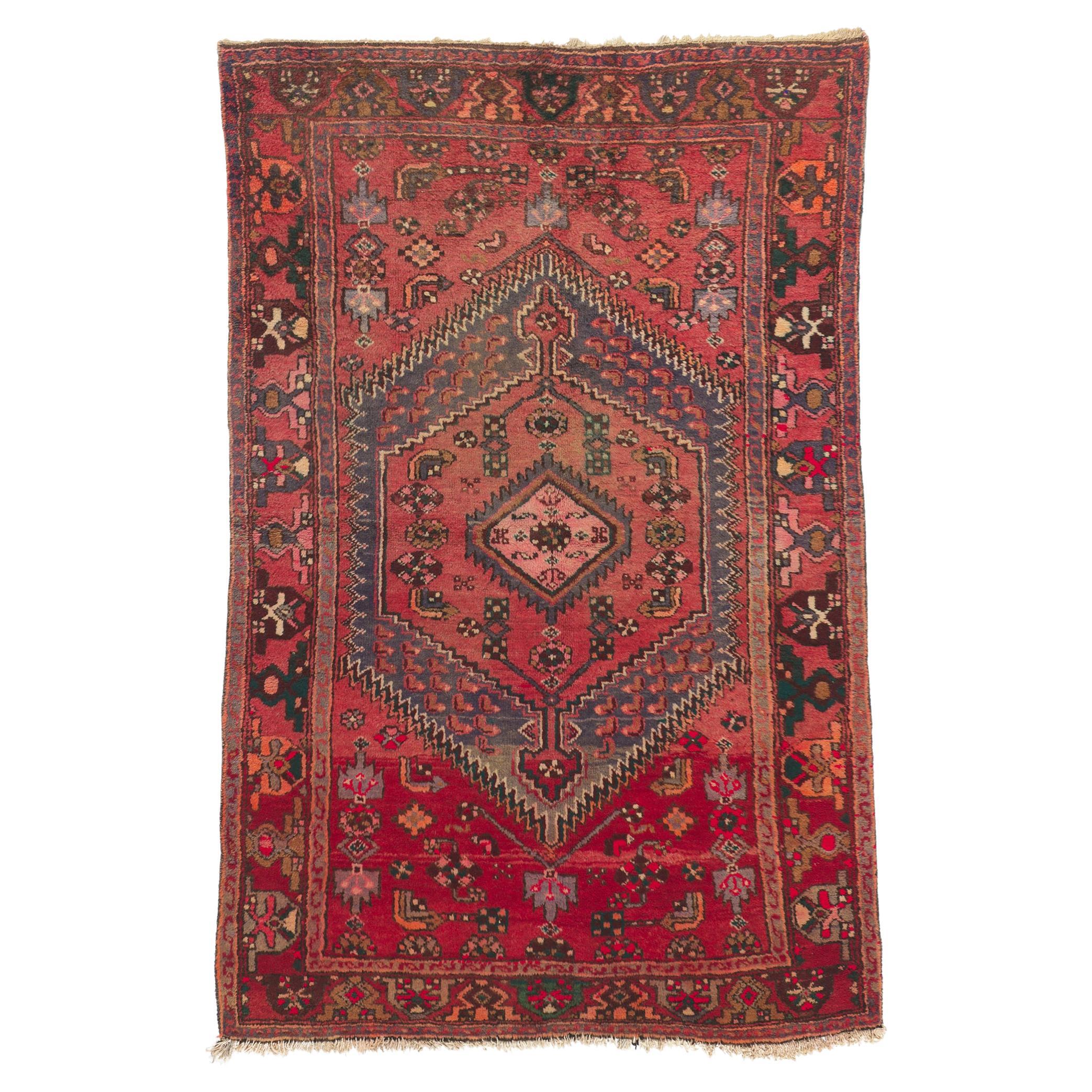 Antique Red Persian Hamadan Tribal Rug  For Sale