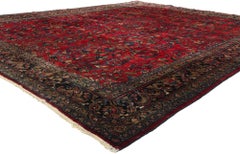 Antique Red Persian Lilihan Carpet