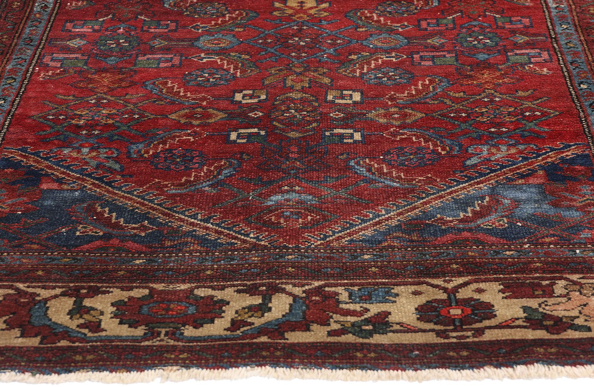 Antiker roter persischer Lilihan-Teppich (Persisch) im Angebot