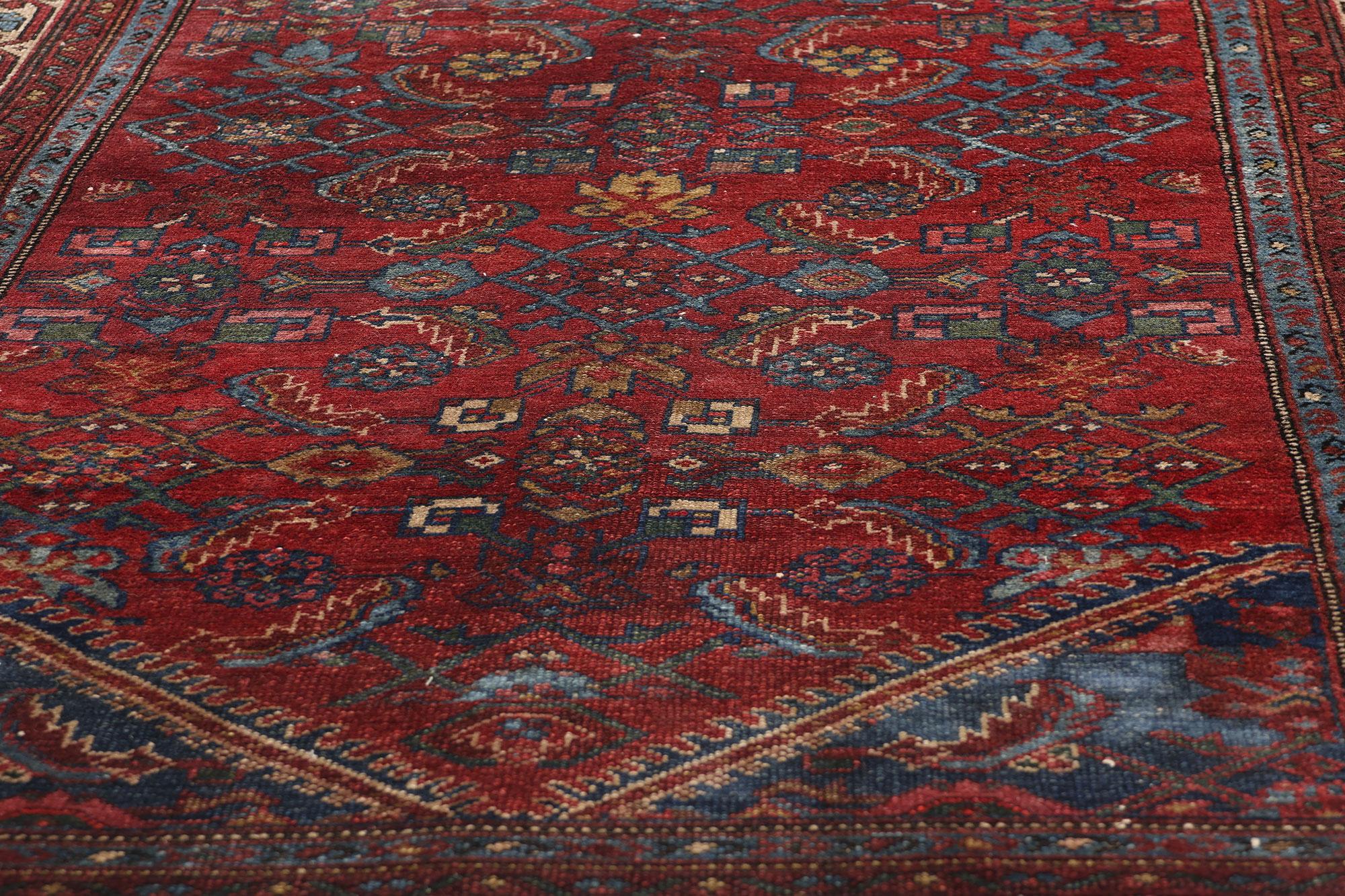 Antiker roter persischer Lilihan-Teppich (Handgeknüpft) im Angebot