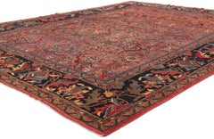 Antique Red Persian Mahal Carpet, 08'10 x 11'08