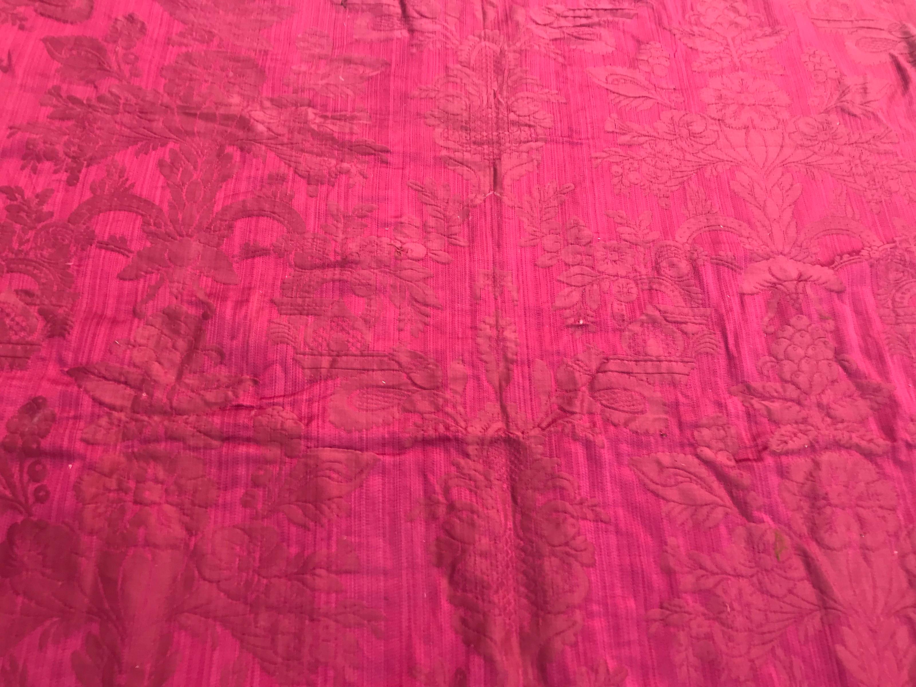 Victorian Antique Red Tablecloth For Sale
