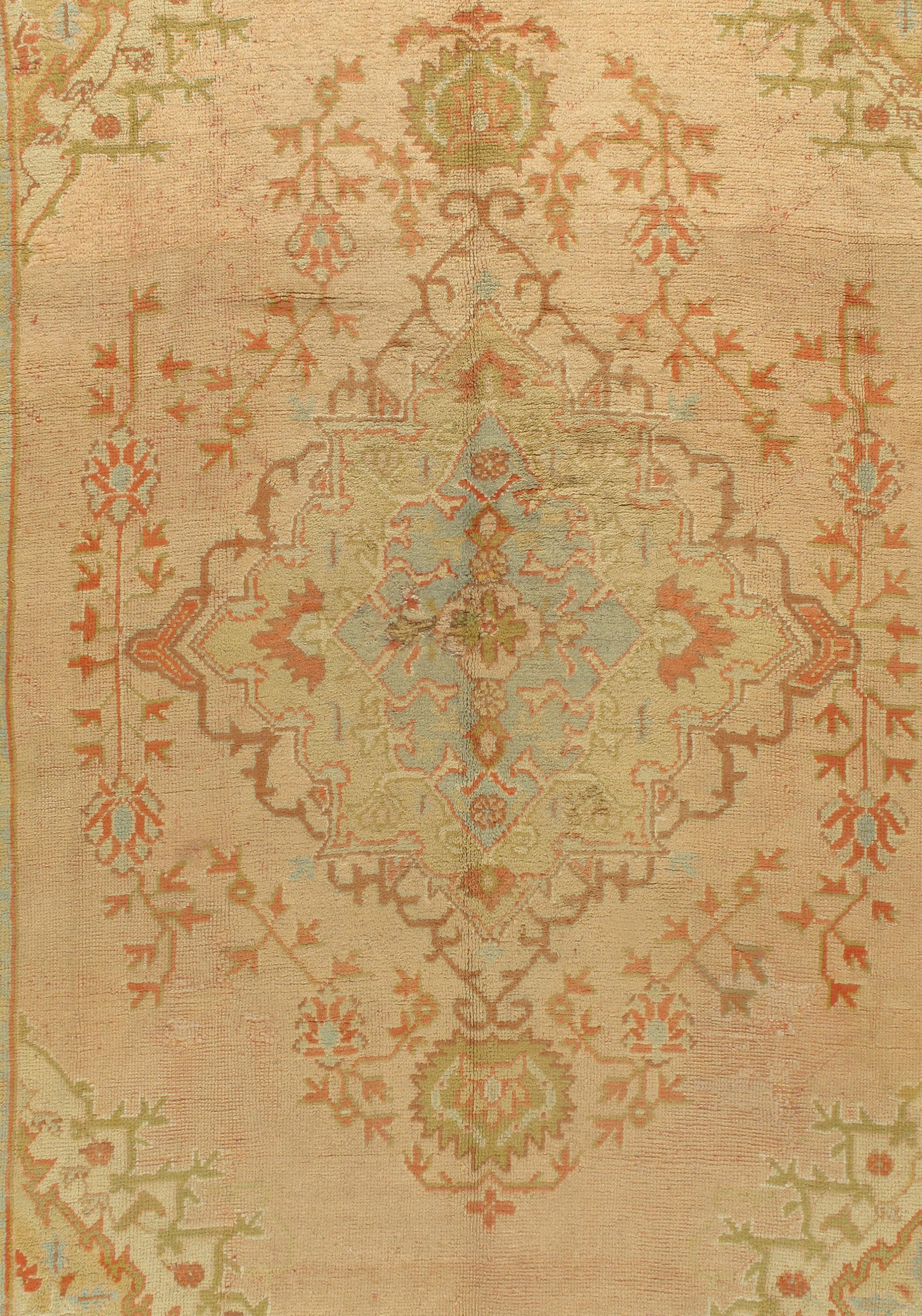 Antiker roter türkischer Oushak-Teppich 10' x 12'6 im Angebot 1