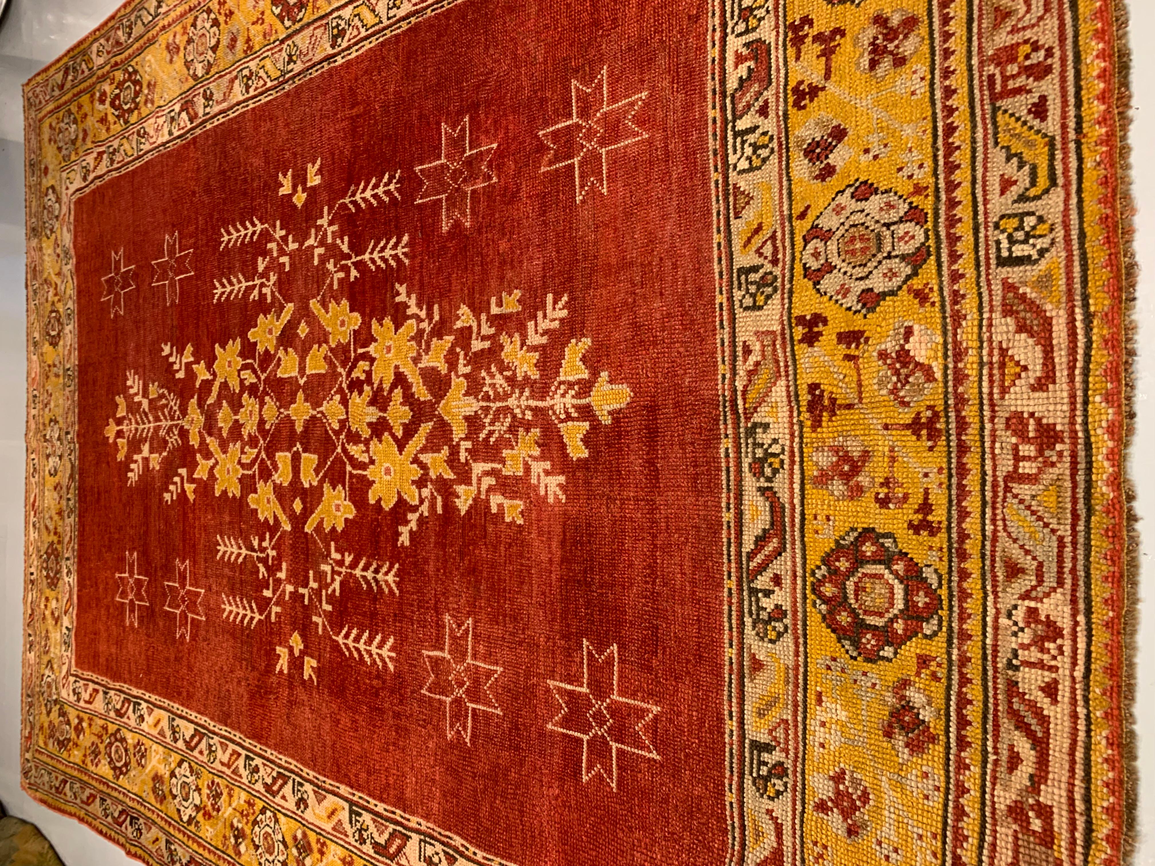 Tappeto Oushak turco rosso antico  8'8 x 11'6 in vendita 3