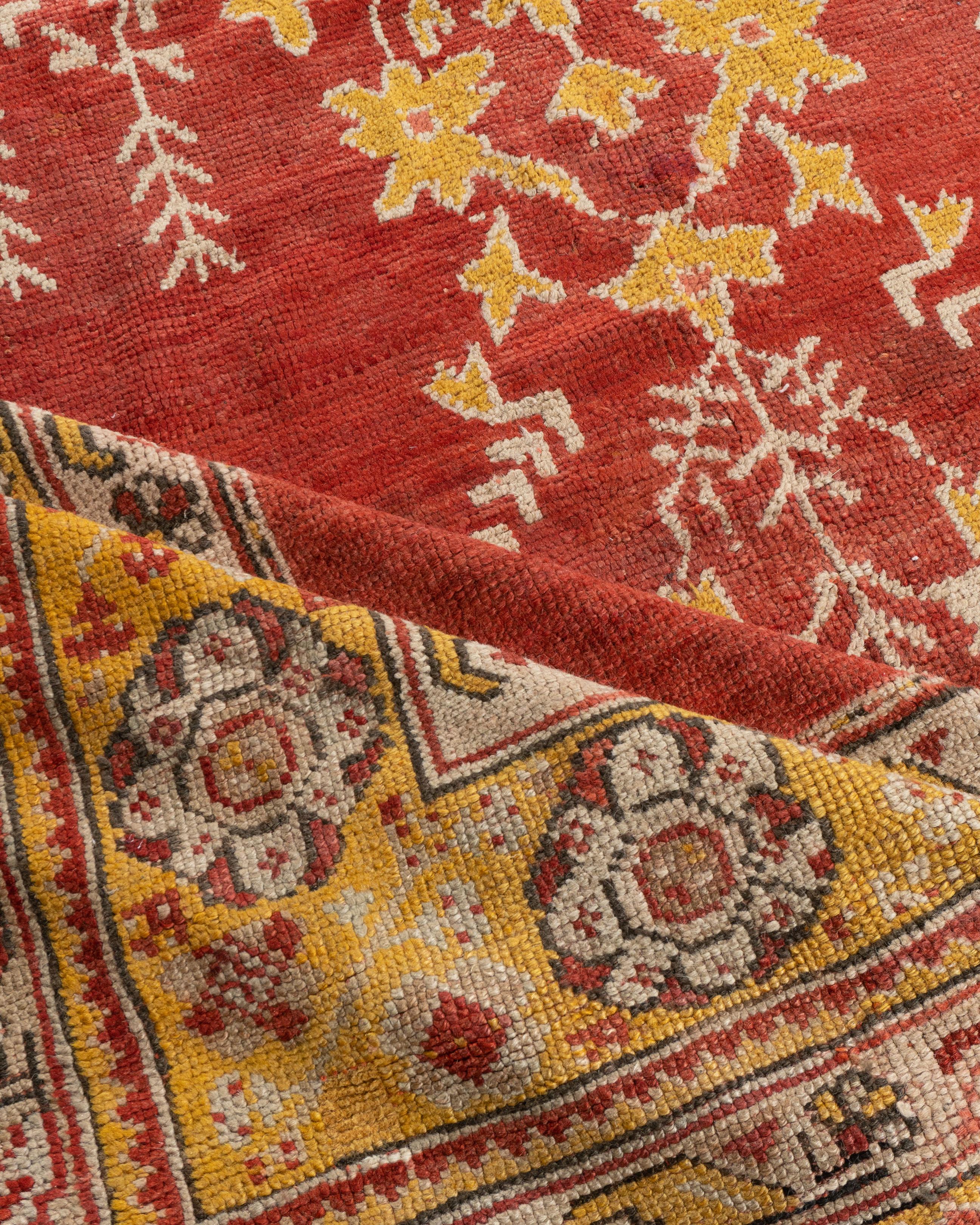 Tappeto Oushak turco rosso antico  8'8 x 11'6 in vendita 5