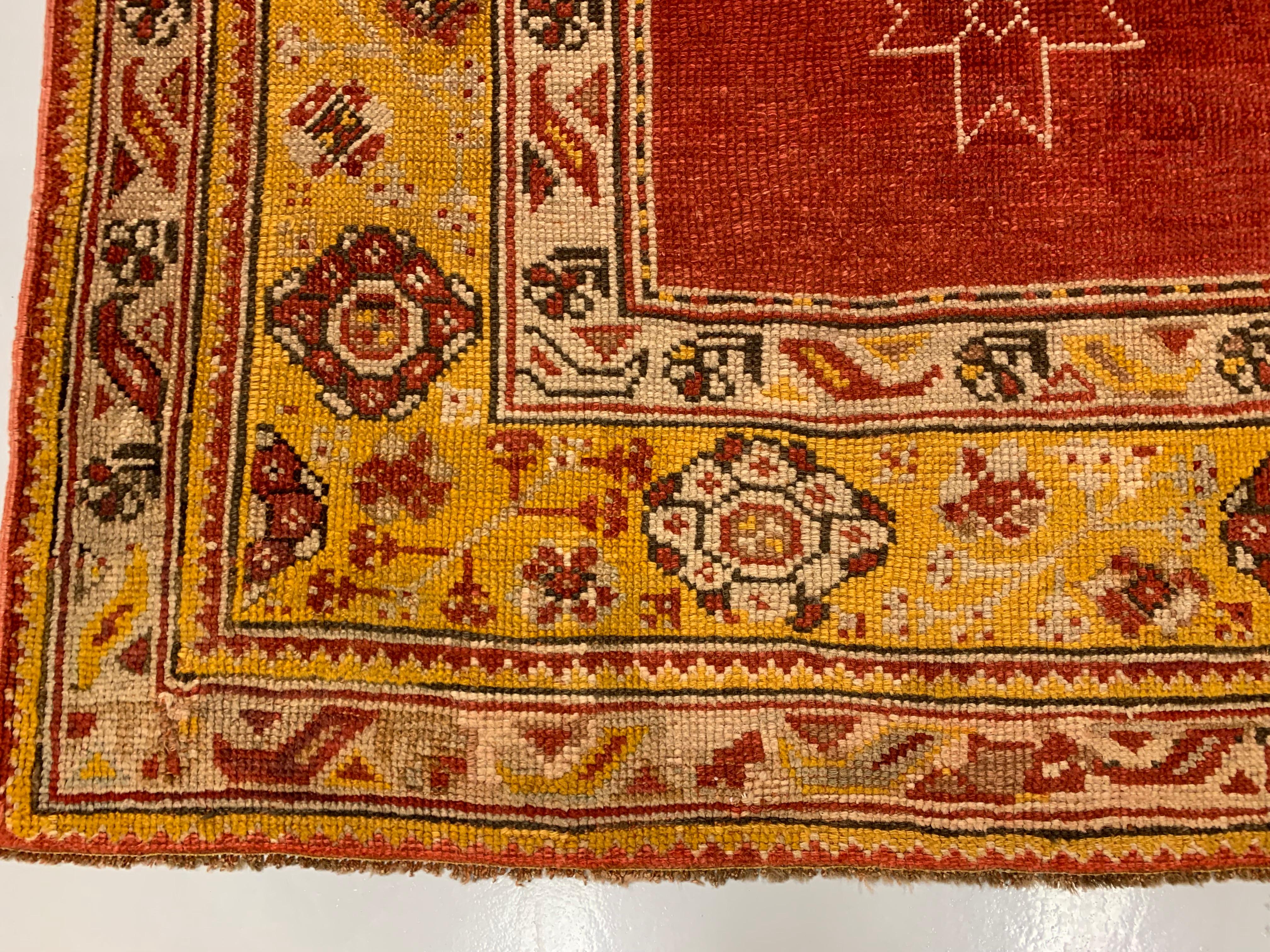 Tappeto Oushak turco rosso antico  8'8 x 11'6 in vendita 7