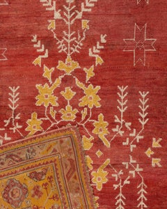 19th Century Antique Turkish Oushak Rug, Hand-Knotted Wool, 8'8 x 11'6