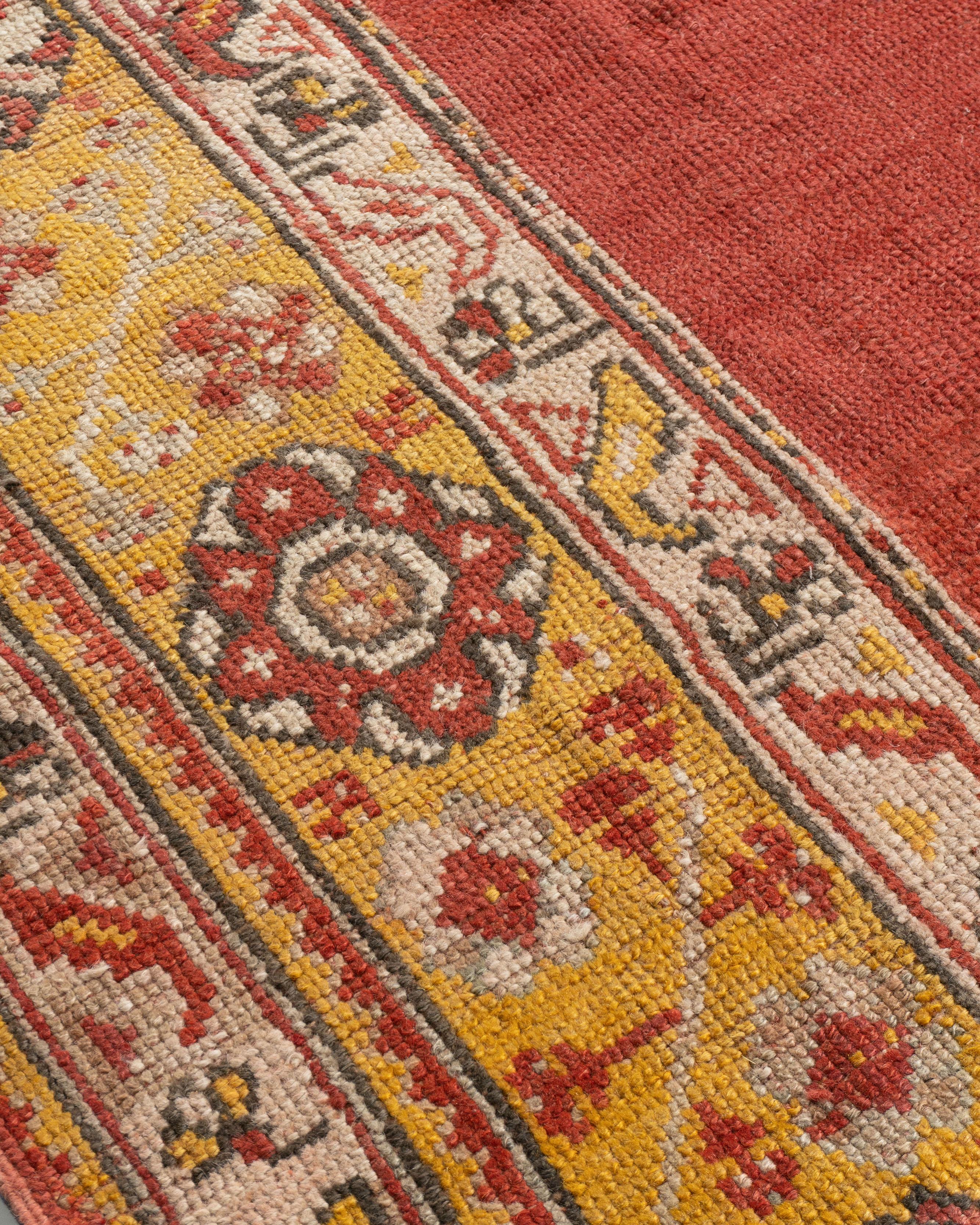 Tappeto Oushak turco rosso antico  8'8 x 11'6 In condizioni buone in vendita a New York, NY