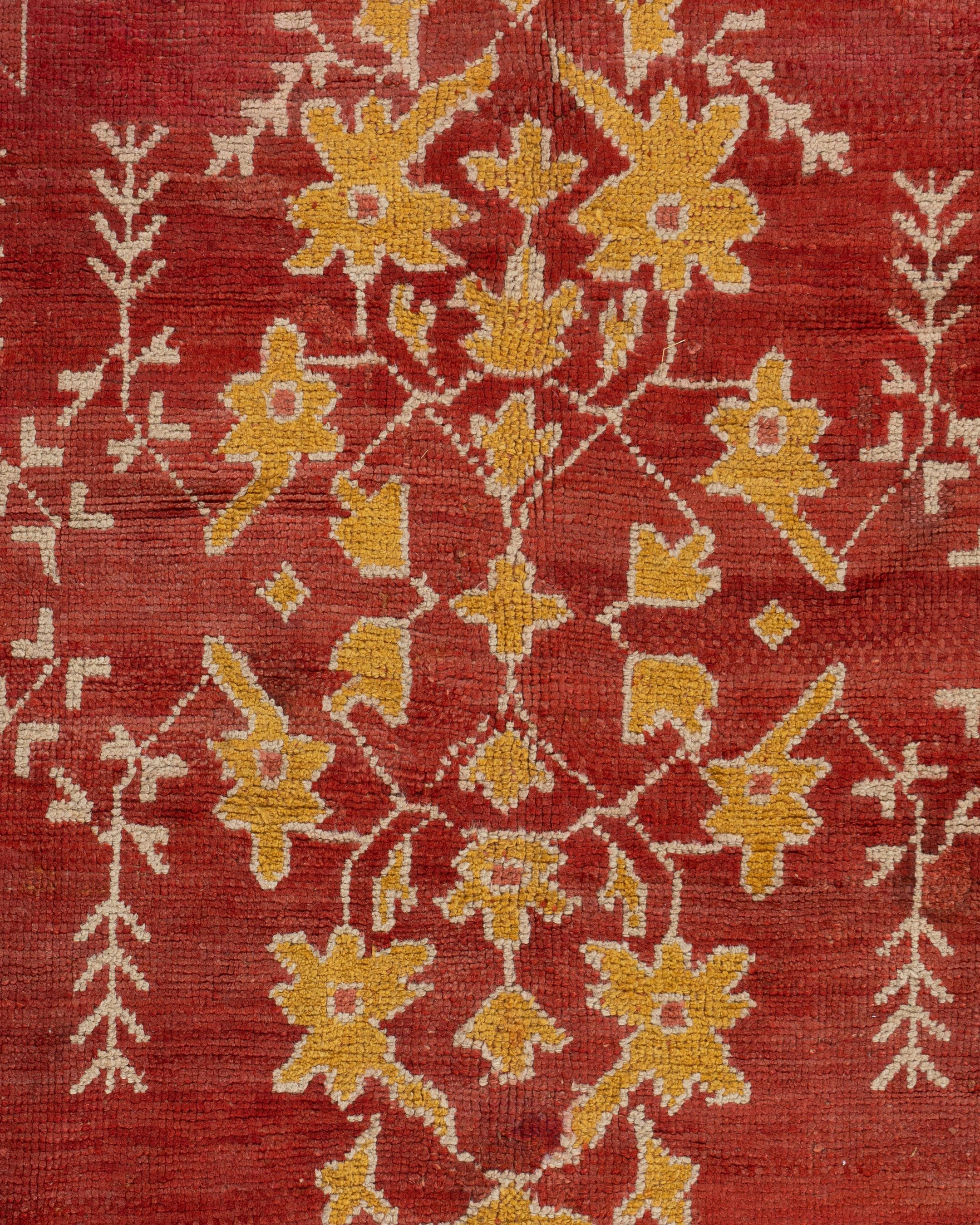 Tappeto Oushak turco rosso antico  8'8 x 11'6 in vendita 1