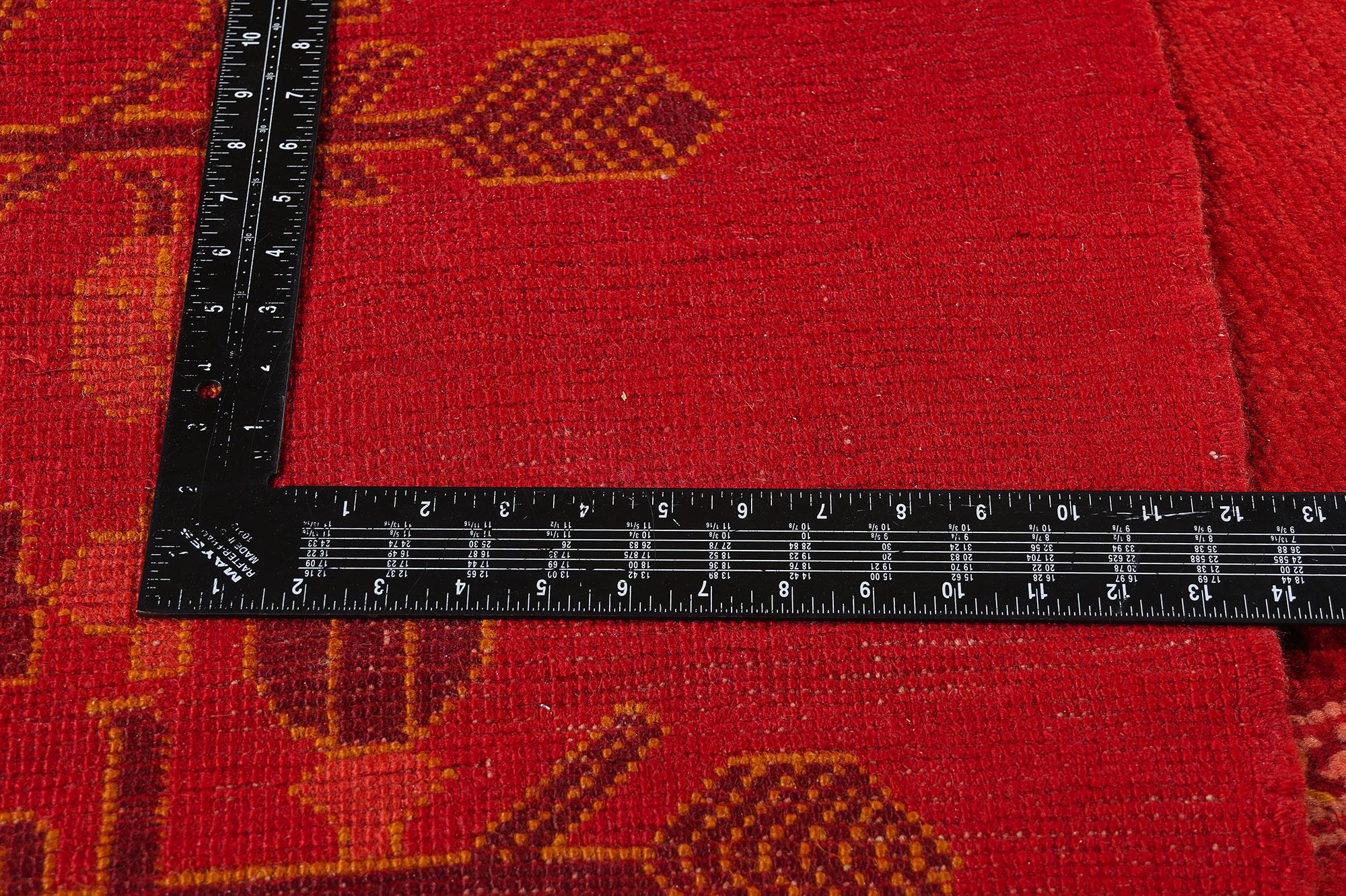 Antiker türkischer Oushak-Teppich aus dem Jahr 1900 in modernem Stil im Angebot 3