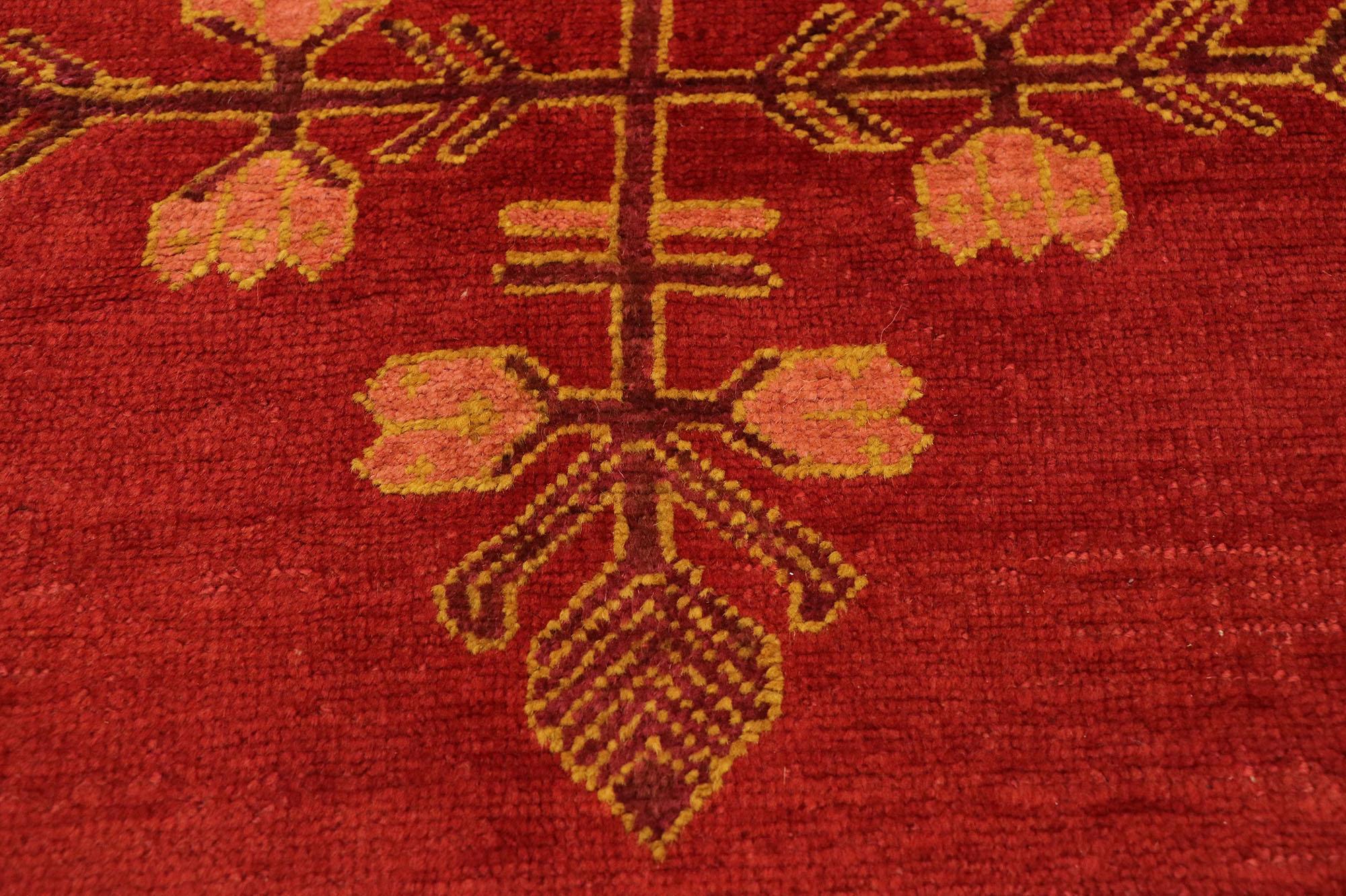 Antiker türkischer Oushak-Teppich aus dem Jahr 1900 in modernem Stil im Angebot 1