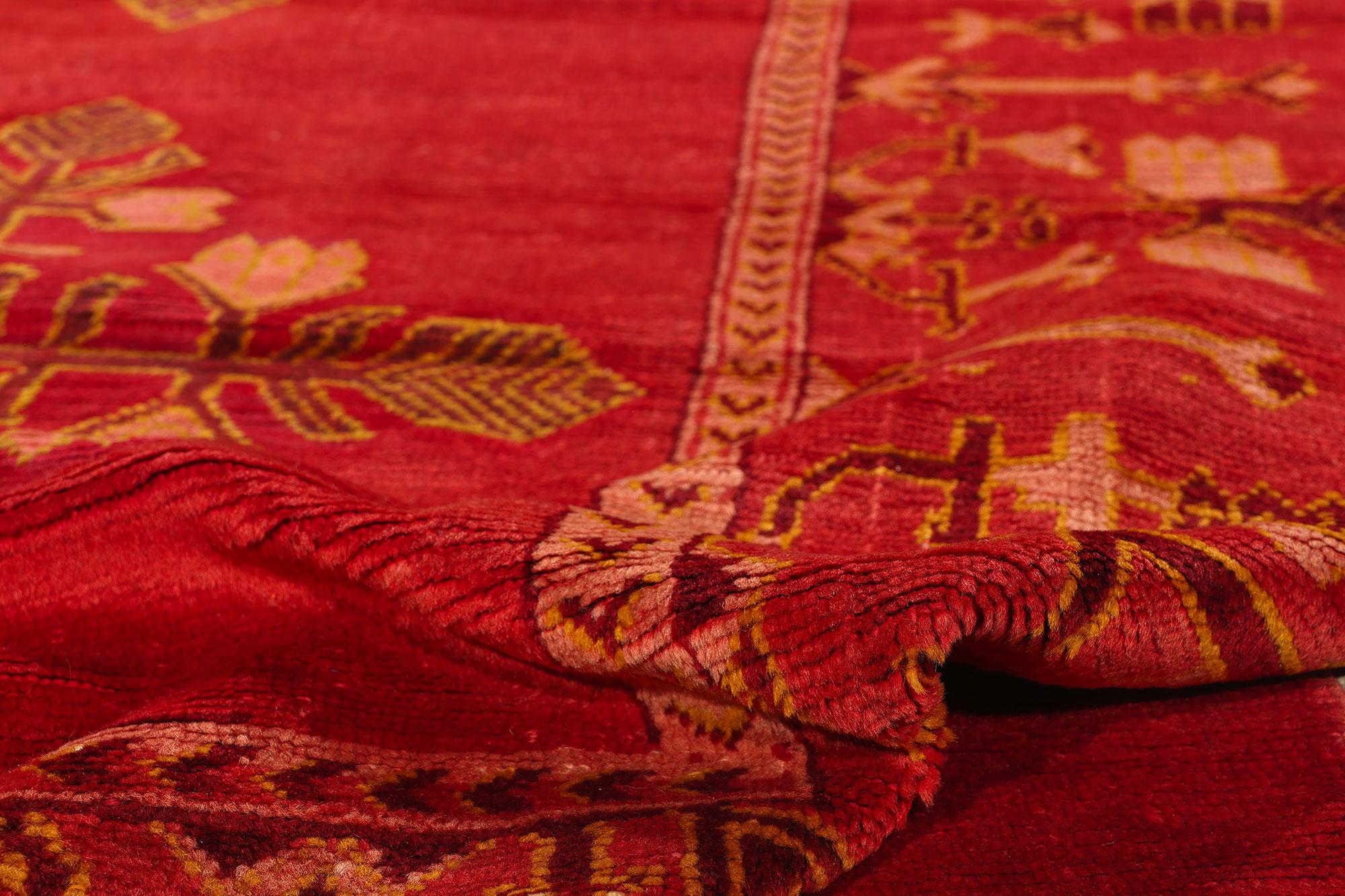 Antiker türkischer Oushak-Teppich aus dem Jahr 1900 in modernem Stil im Angebot 2