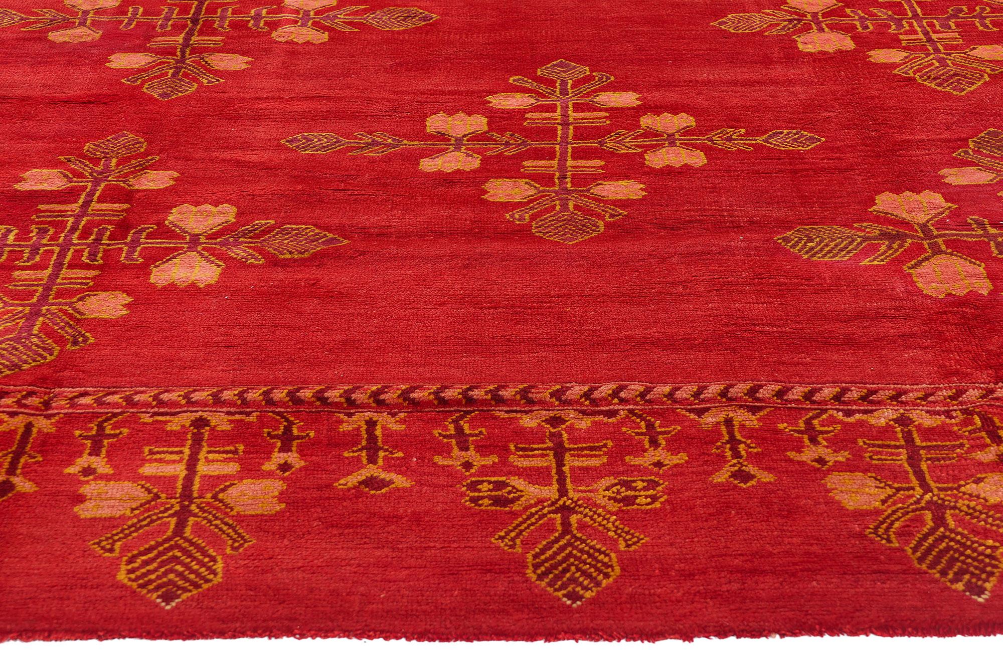 Antiker türkischer Oushak-Teppich aus dem Jahr 1900 in modernem Stil (20. Jahrhundert) im Angebot