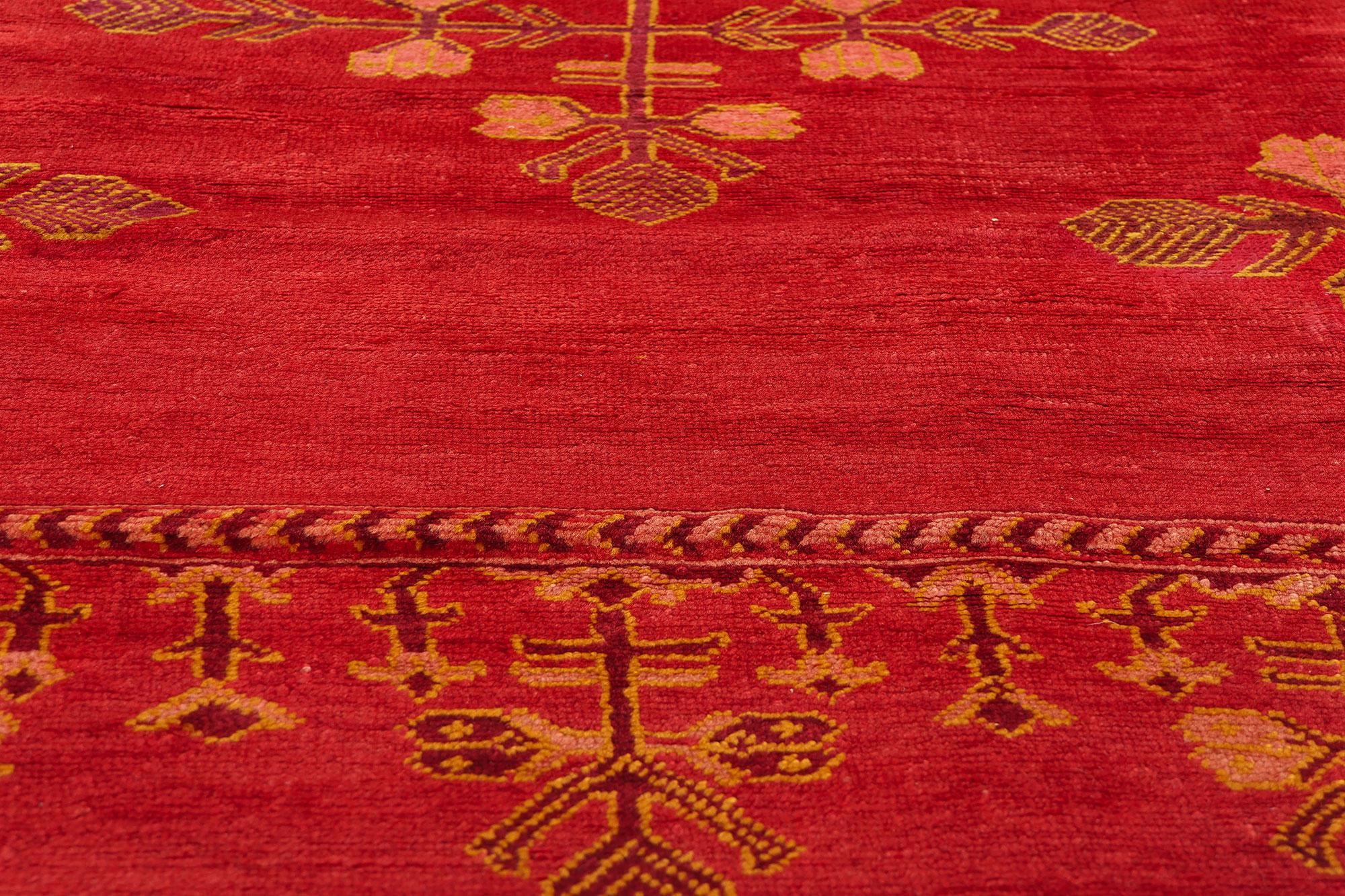 Antiker türkischer Oushak-Teppich aus dem Jahr 1900 in modernem Stil (Wolle) im Angebot